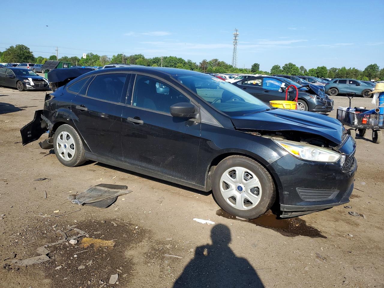 2015 Ford Focus S Черный vin: 1FADP3E20FL300076