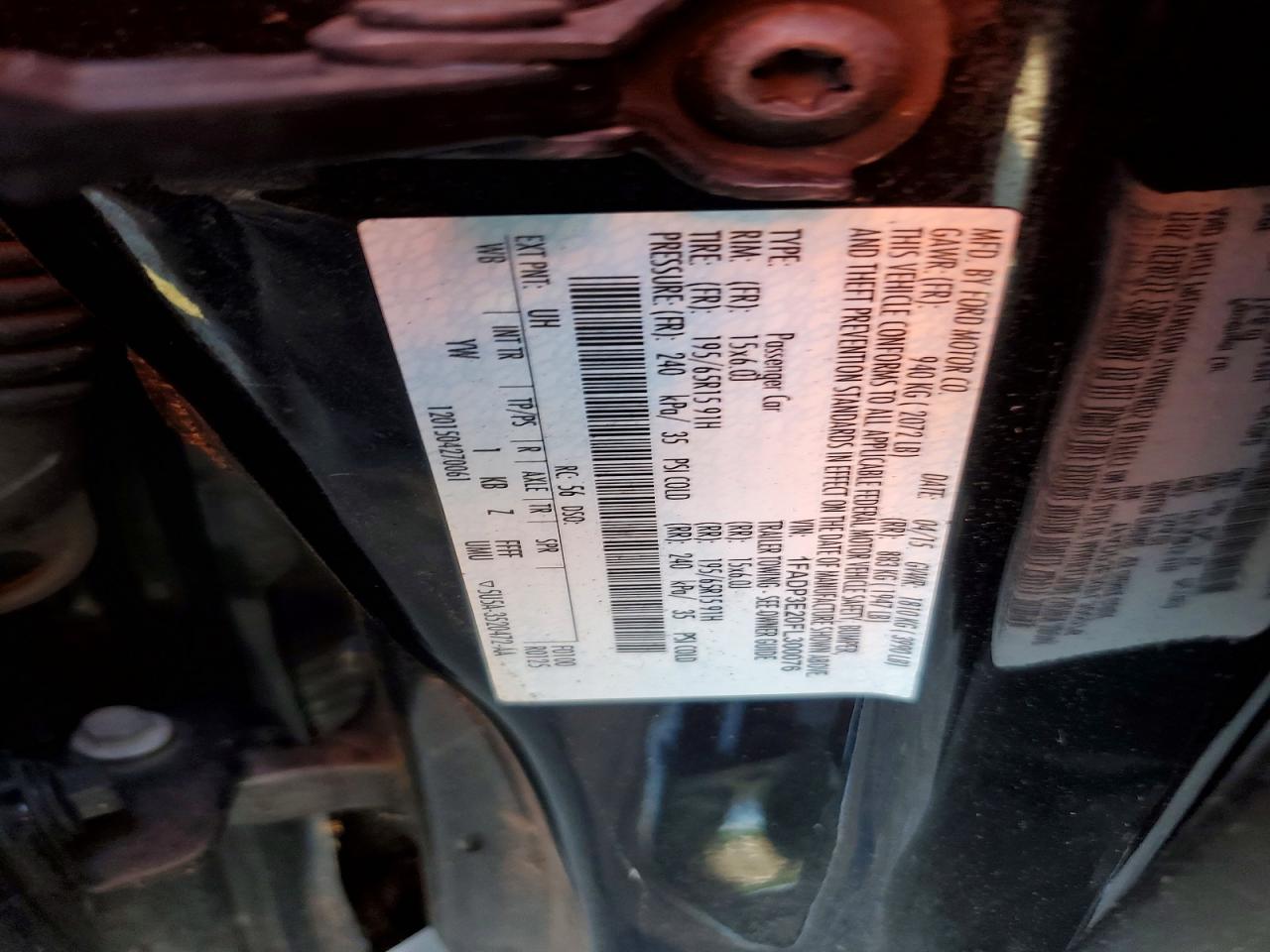 2015 Ford Focus S Черный vin: 1FADP3E20FL300076