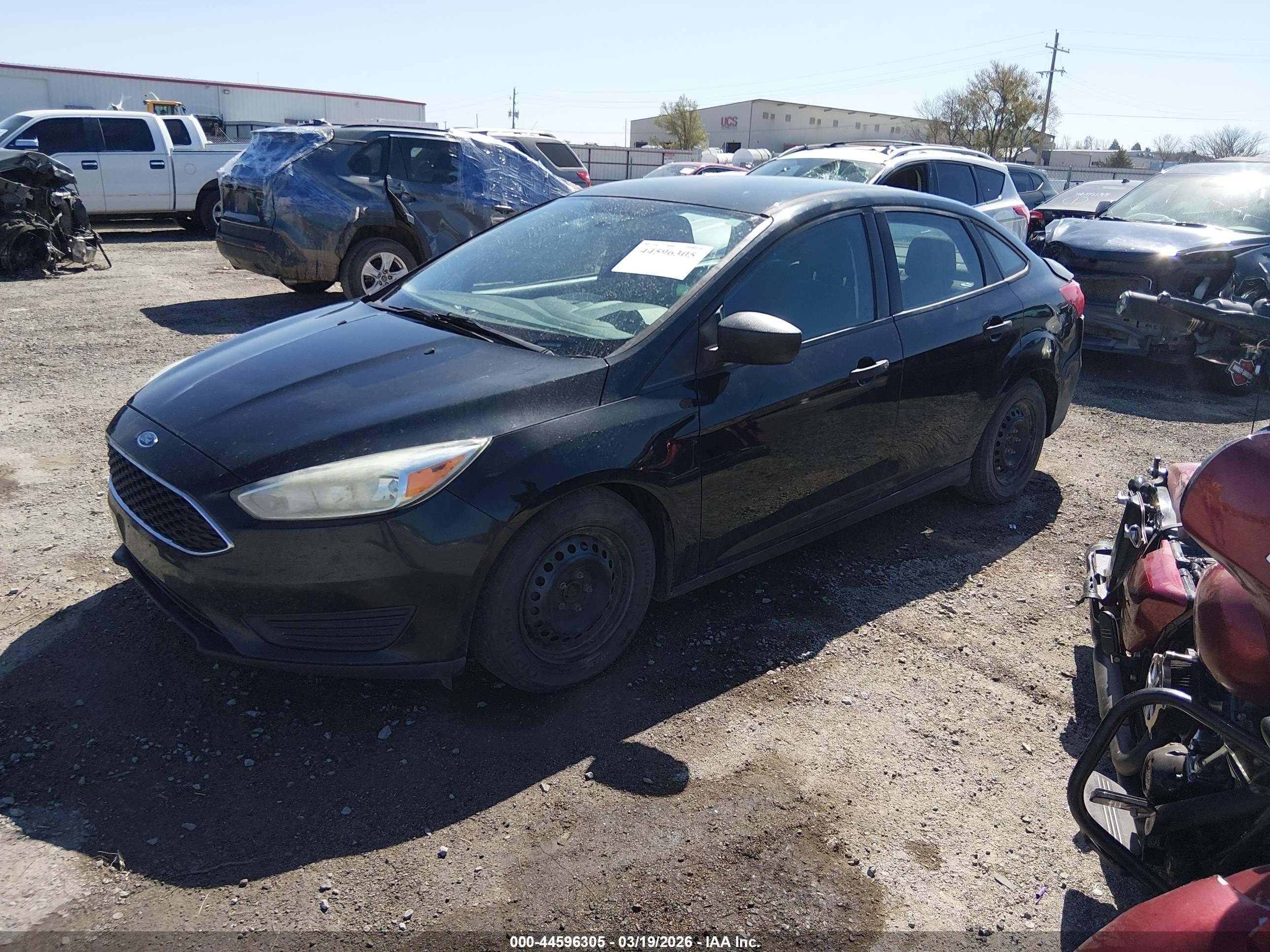 2015 Ford Focus S Black vin: 1FADP3E20FL376252