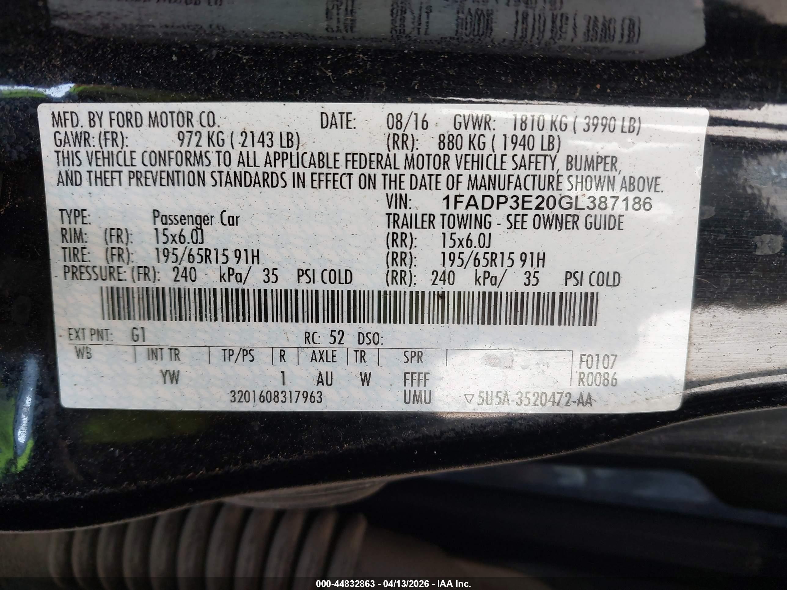 2016 Ford Focus S Black vin: 1FADP3E20GL387186