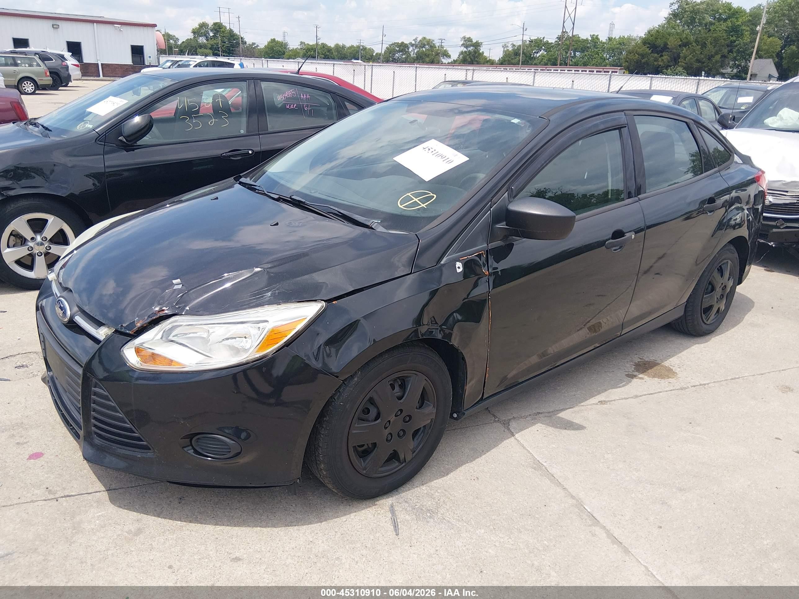2013 Ford Focus S Black vin: 1FADP3E21DL257865