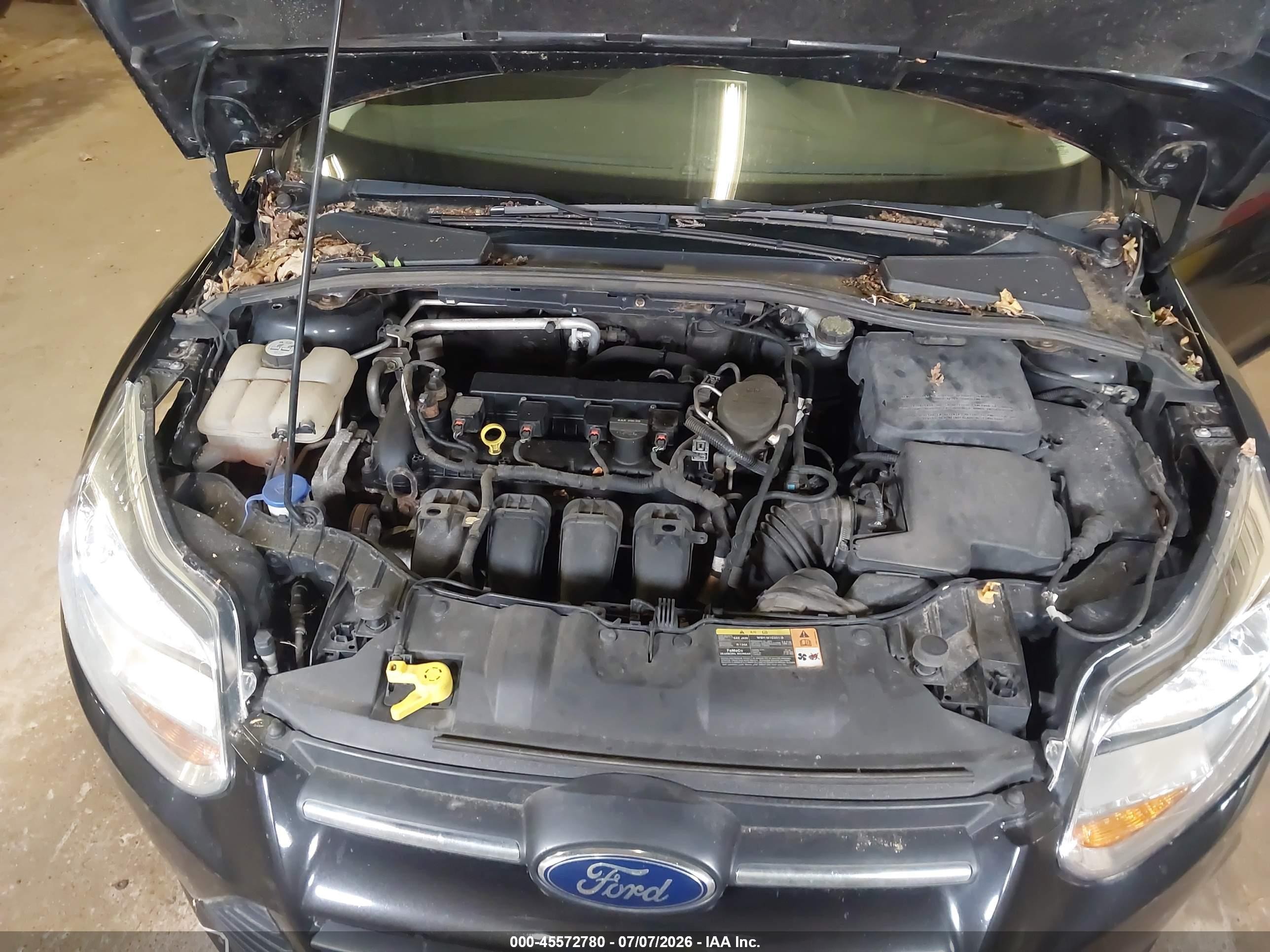 2013 Ford Focus S Black vin: 1FADP3E21DL334816