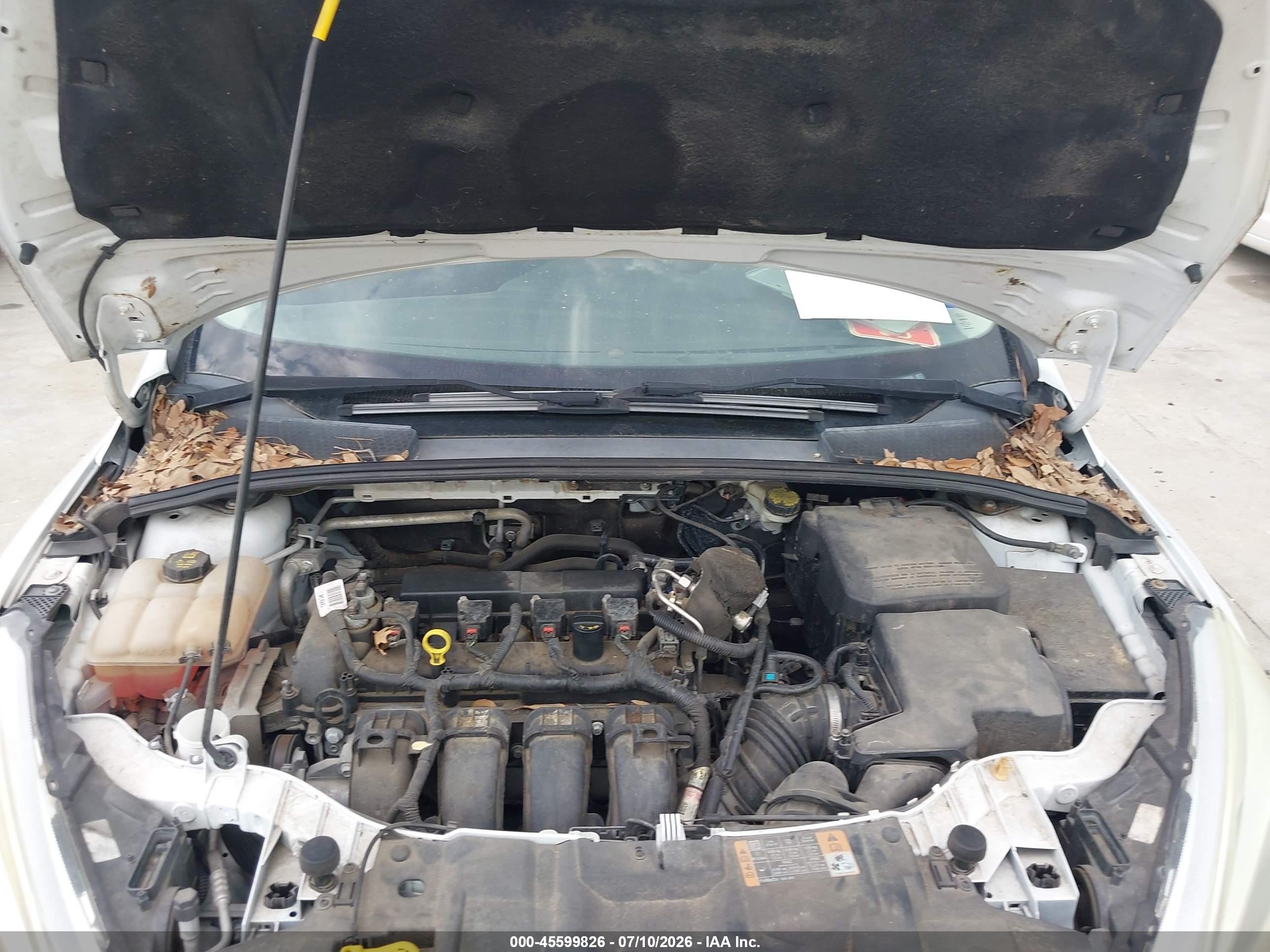2015 Ford Focus S White vin: 1FADP3E21FL219152