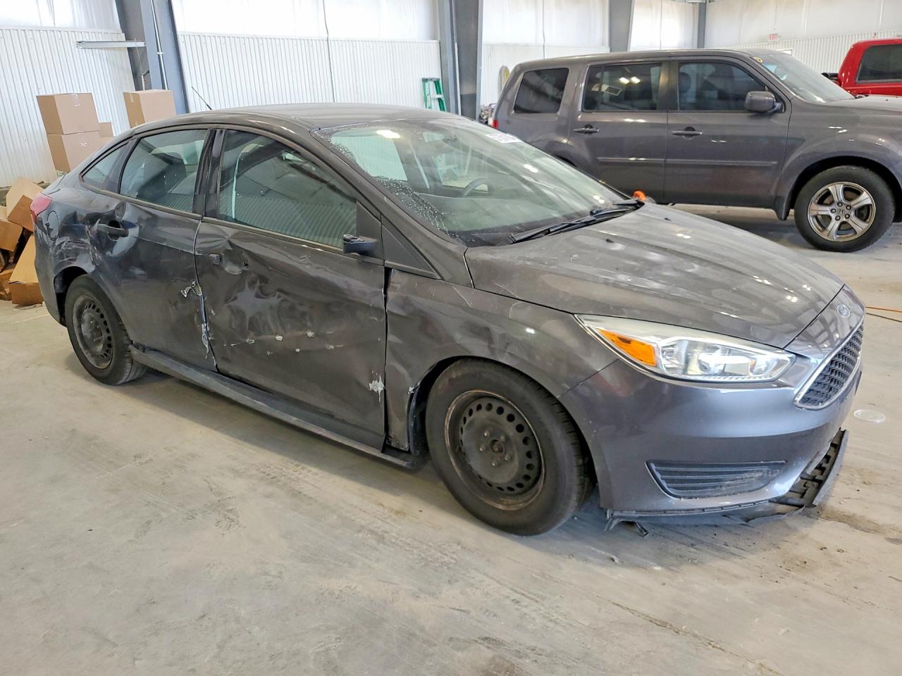 2015 Ford Focus S Gray vin: 1FADP3E21FL261322