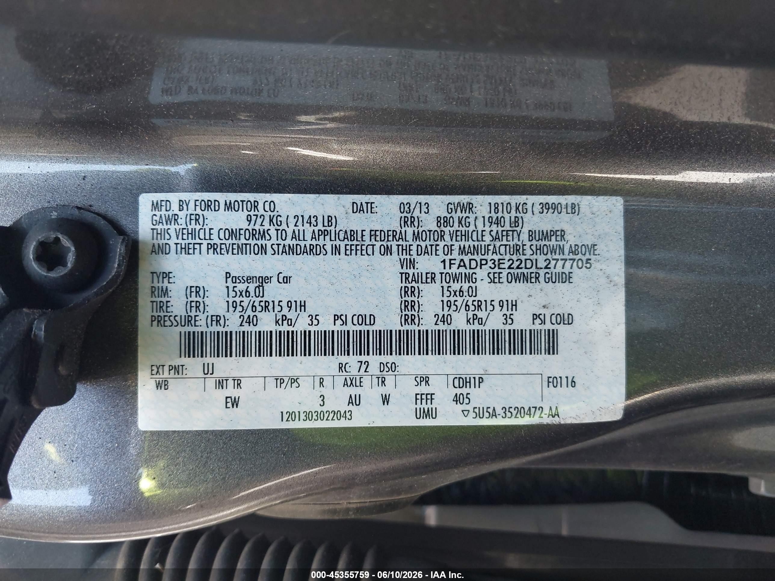 2013 Ford Focus S Gray vin: 1FADP3E22DL277705