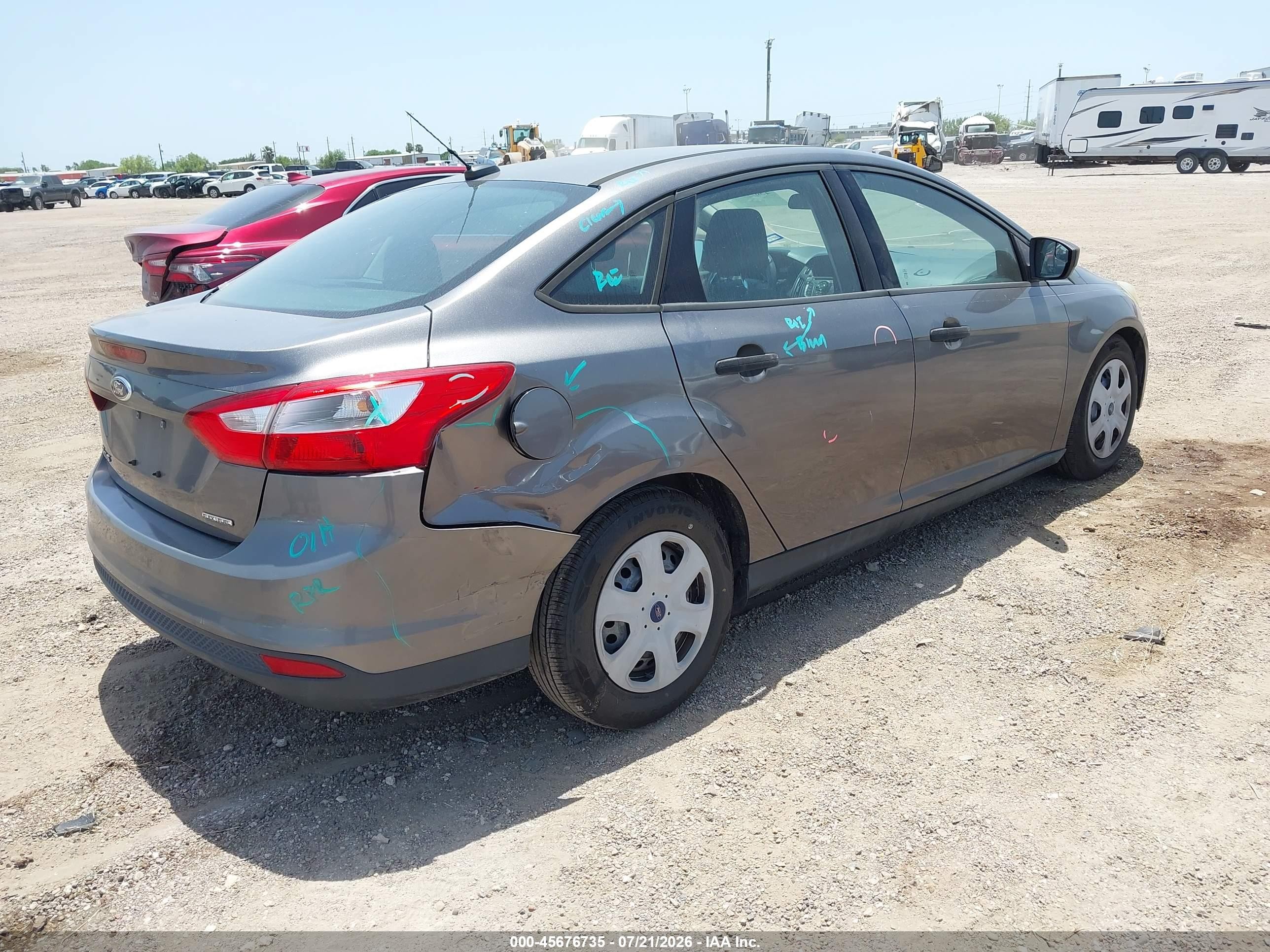 2014 Ford Focus S Gray vin: 1FADP3E22EL330114