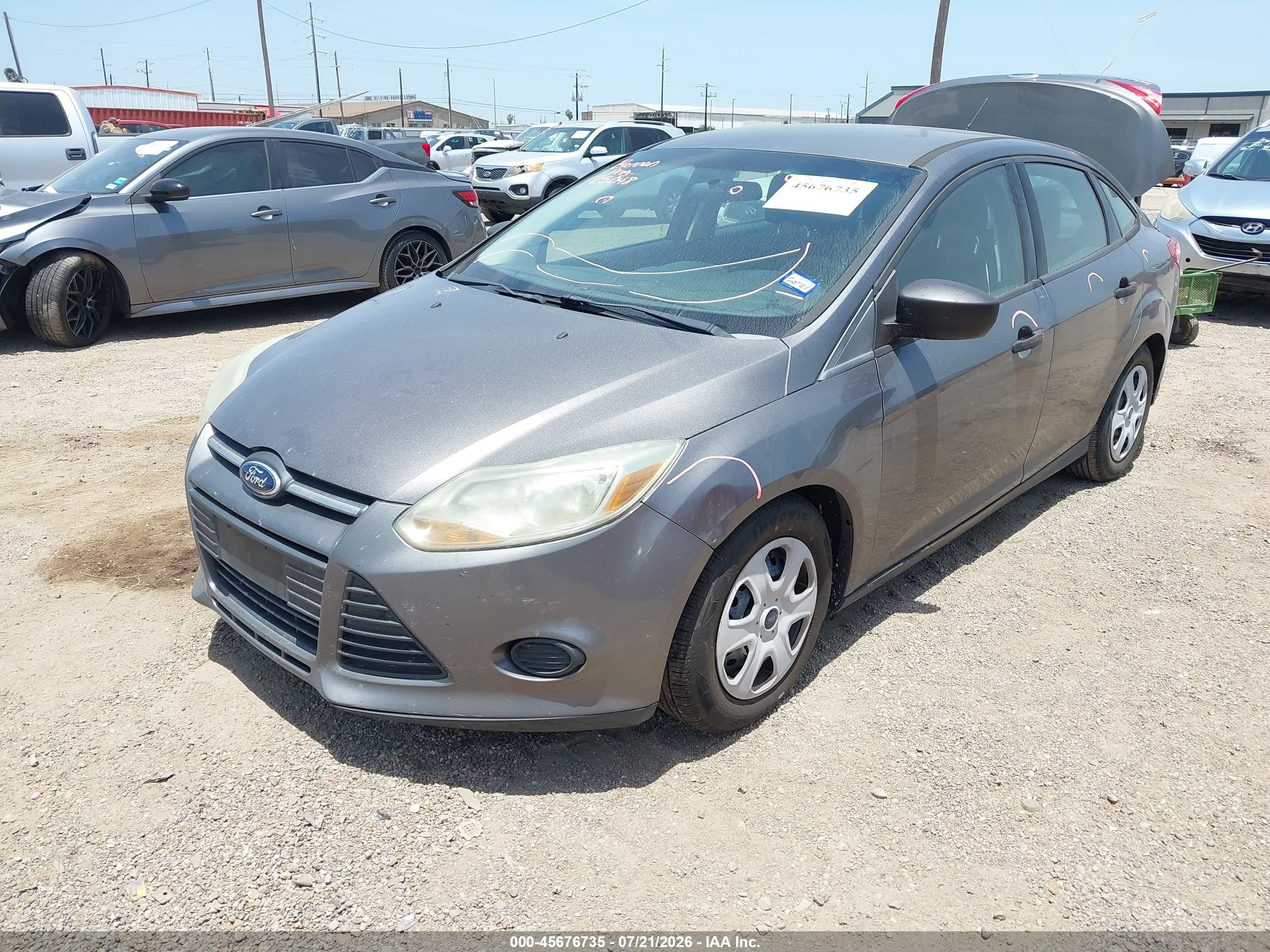 2014 Ford Focus S Gray vin: 1FADP3E22EL330114