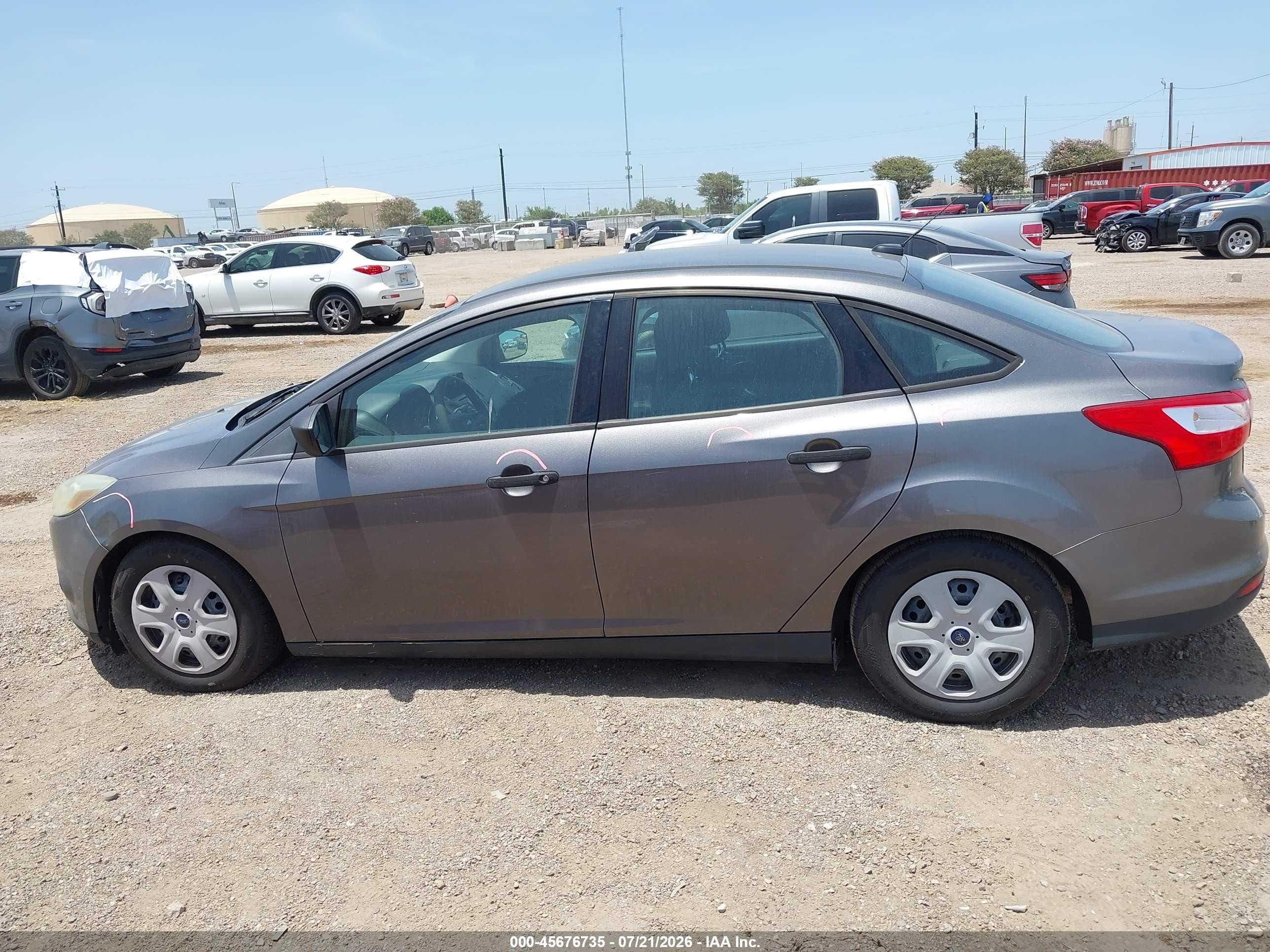 2014 Ford Focus S Gray vin: 1FADP3E22EL330114