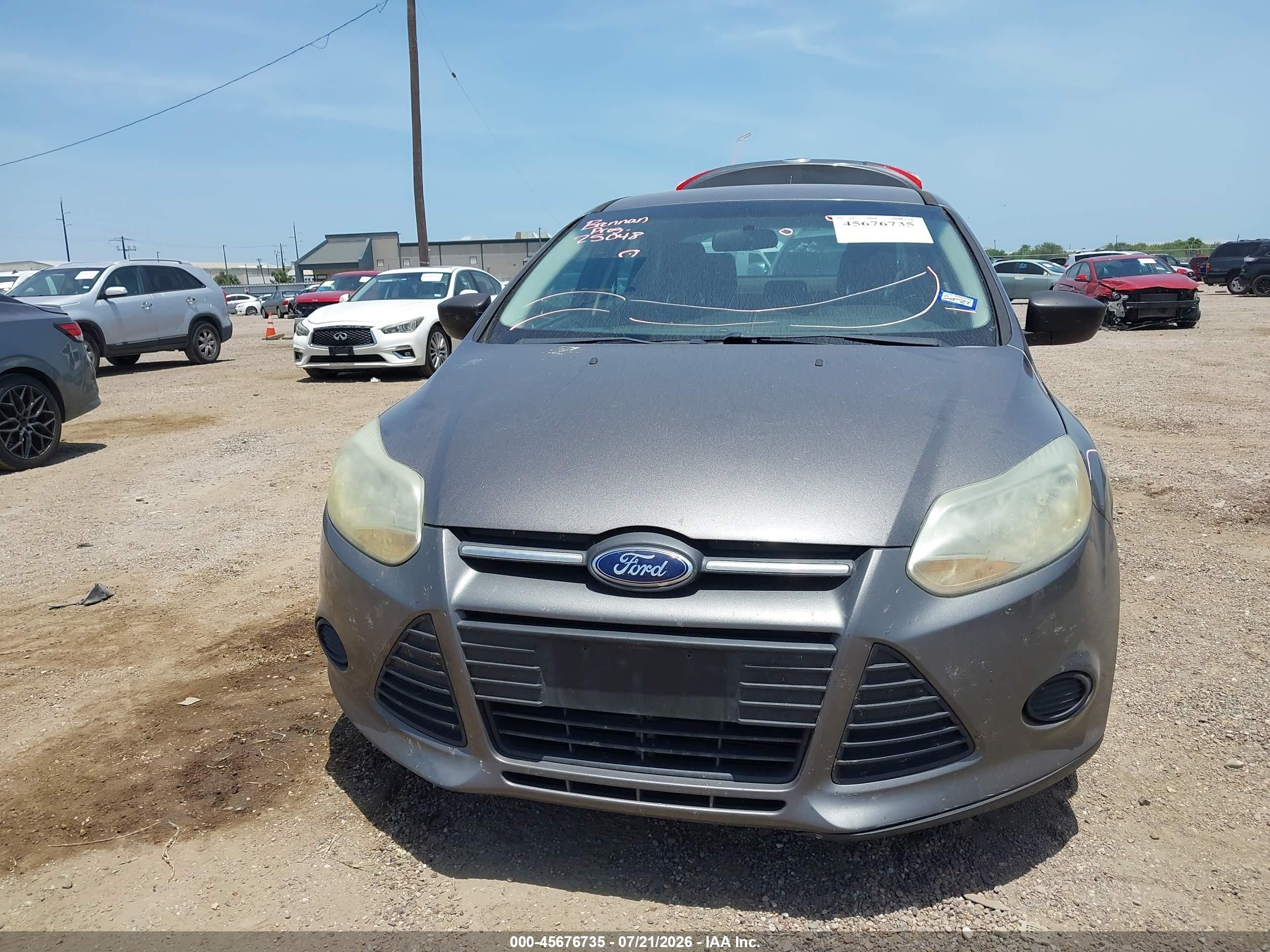 2014 Ford Focus S Gray vin: 1FADP3E22EL330114
