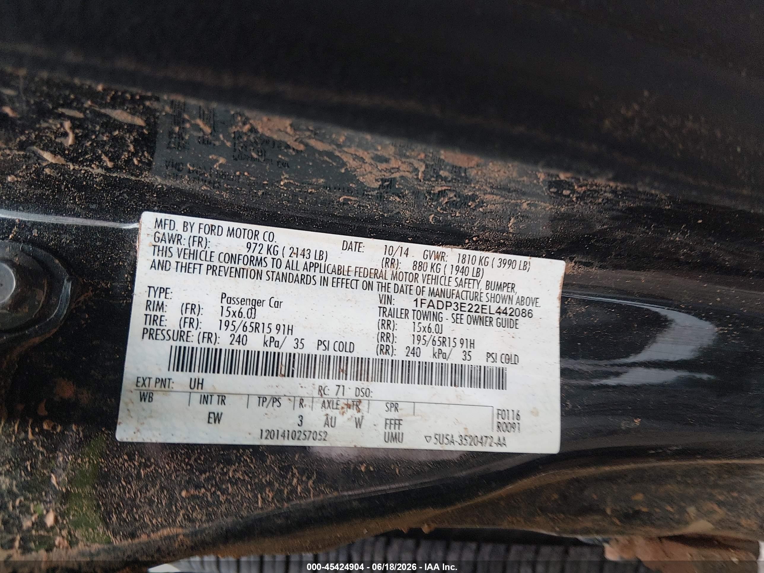 2014 Ford Focus S Black vin: 1FADP3E22EL442086