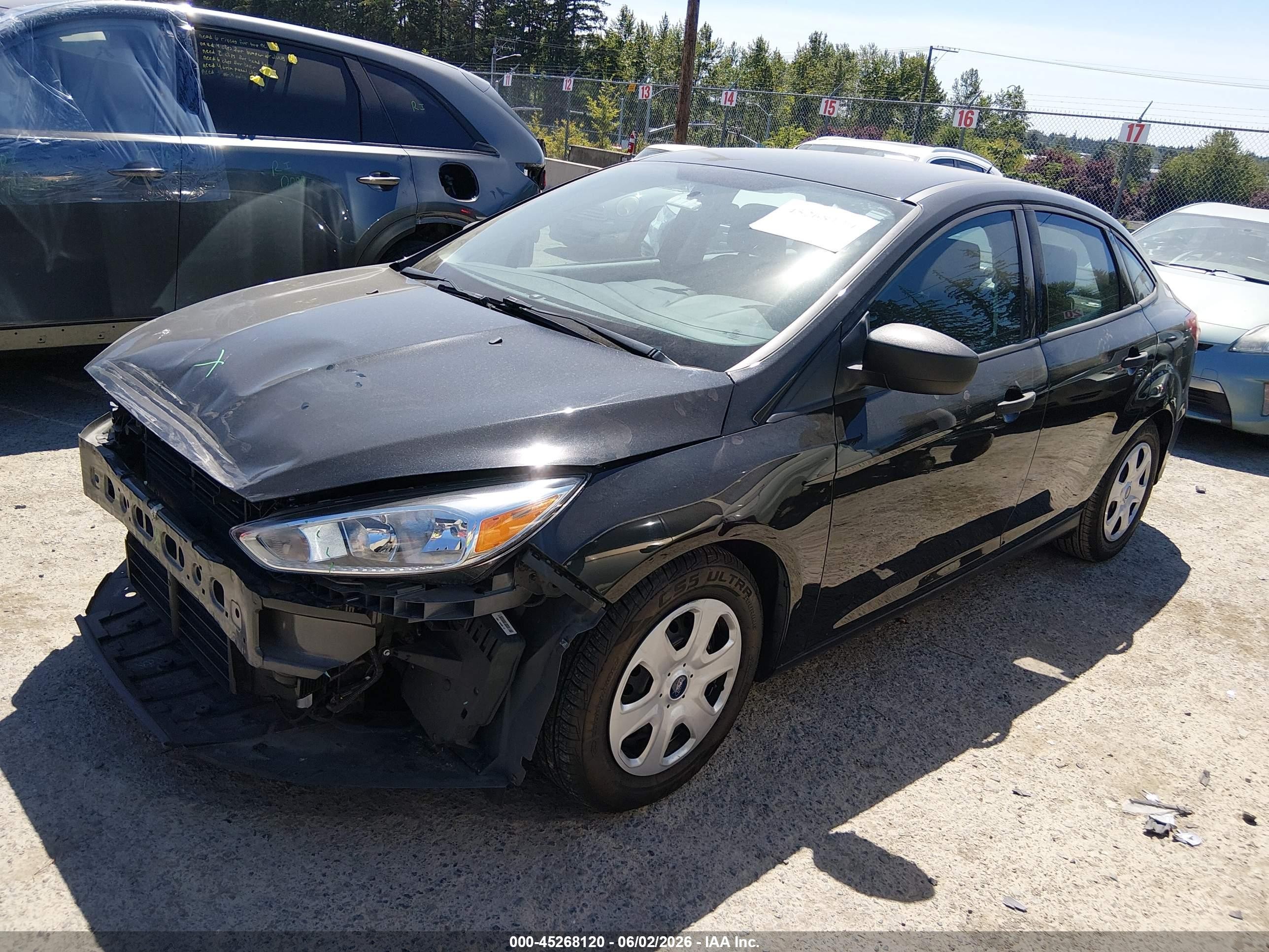 2015 Ford Focus S Black vin: 1FADP3E23FL315168