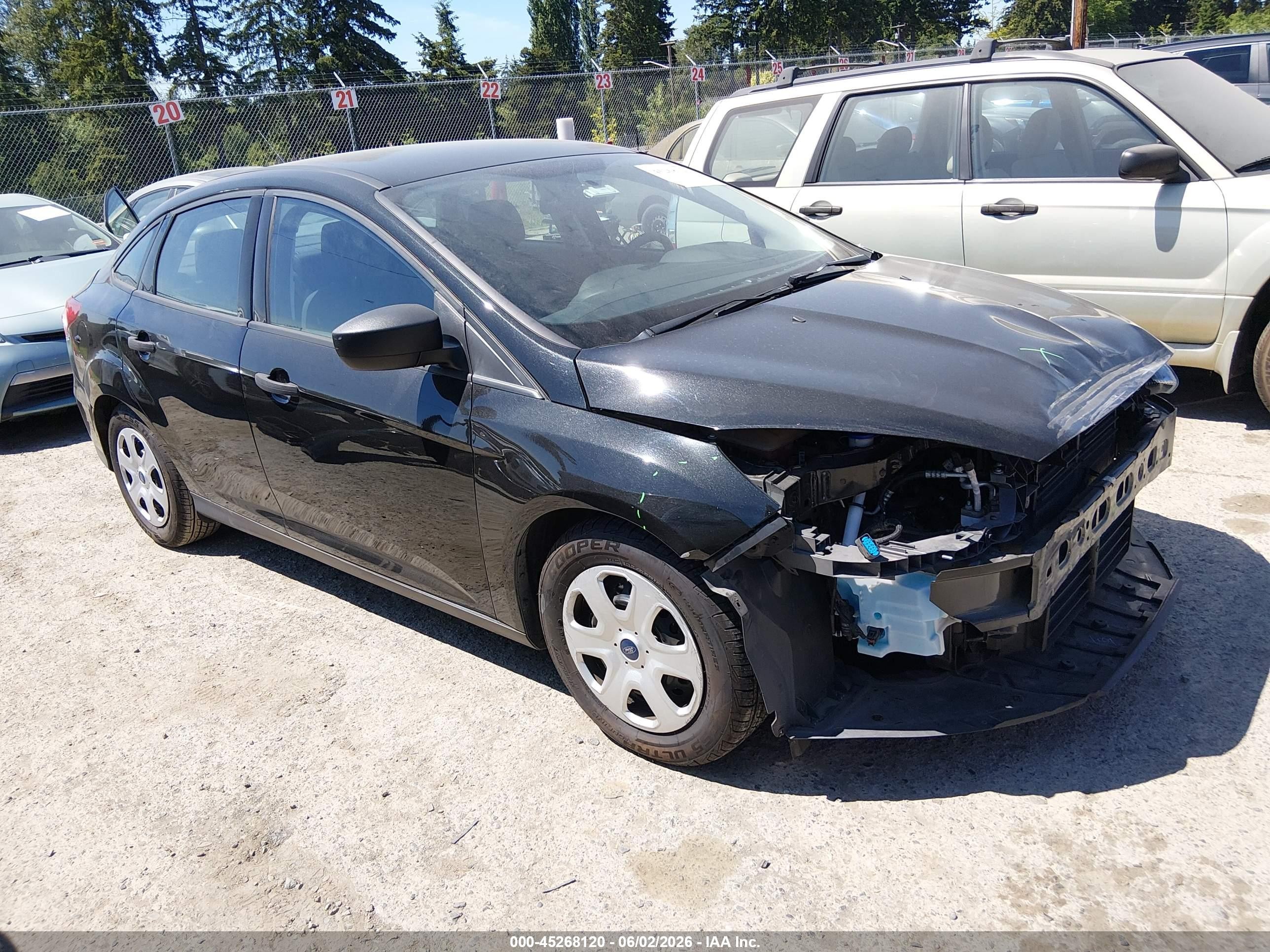 2015 Ford Focus S Black vin: 1FADP3E23FL315168