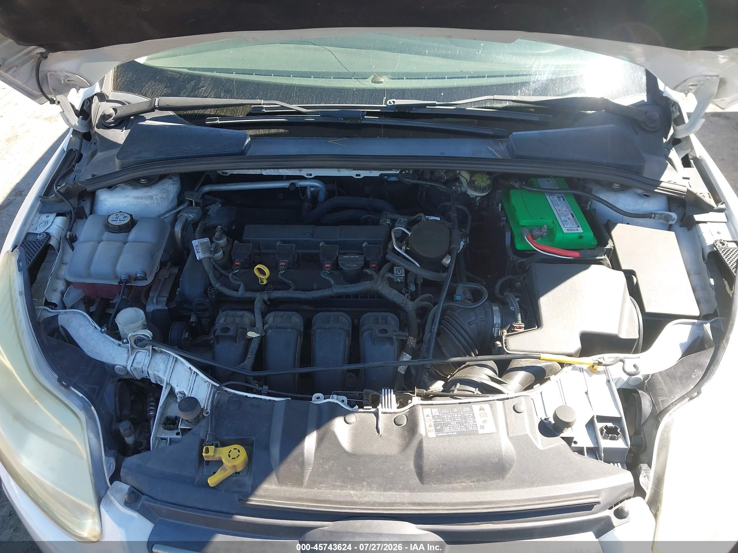 2014 Ford Focus S White vin: 1FADP3E24EL287394