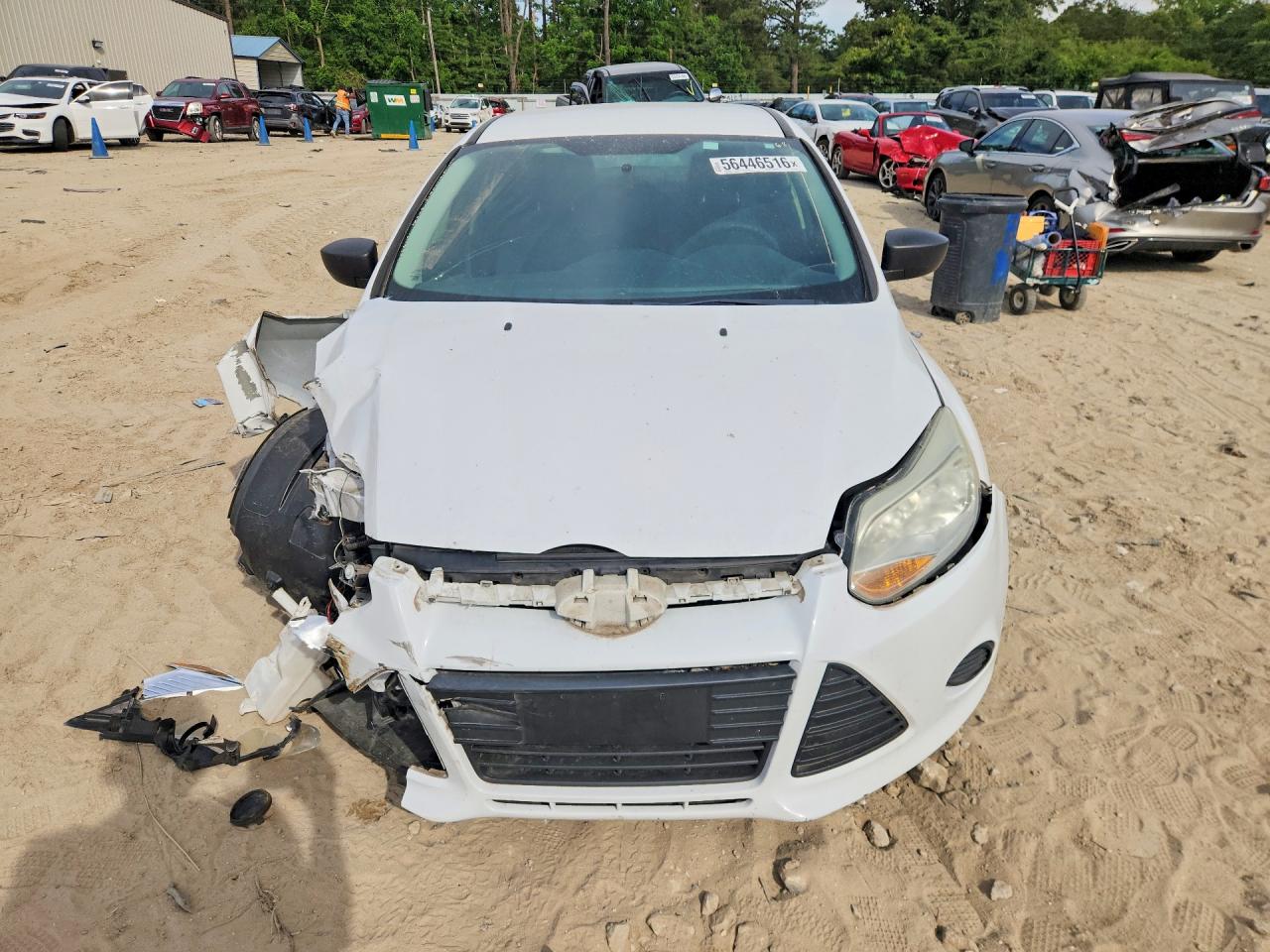 2014 Ford Focus S White vin: 1FADP3E24EL295852