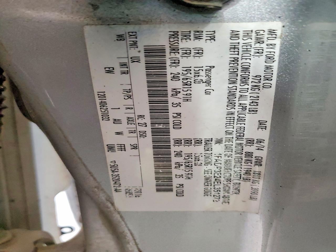 2014 Ford Focus S Silver vin: 1FADP3E24EL351272