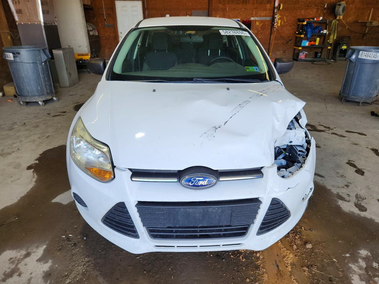 2014 Ford Focus S White vin: 1FADP3E24EL354222