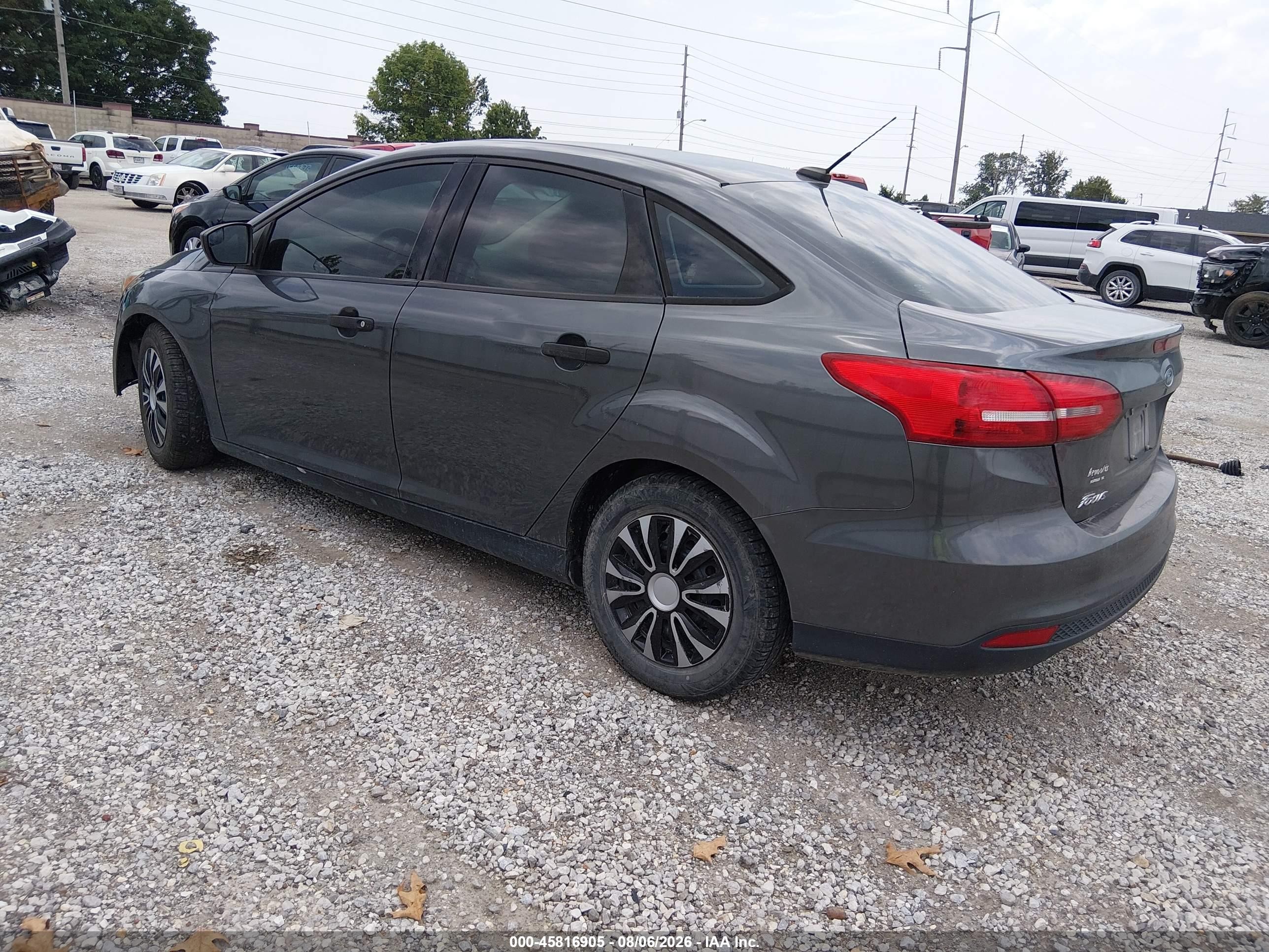 2017 Ford Focus S Gray vin: 1FADP3E24HL244467
