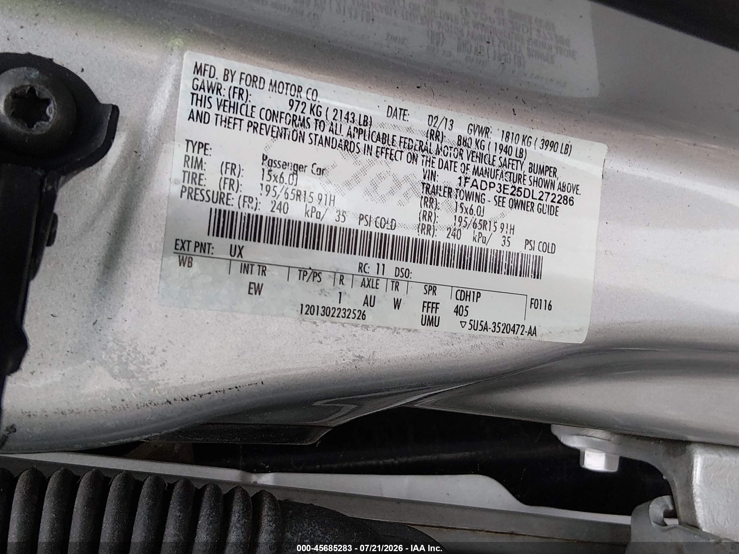 2013 Ford Focus S Серый vin: 1FADP3E25DL272286