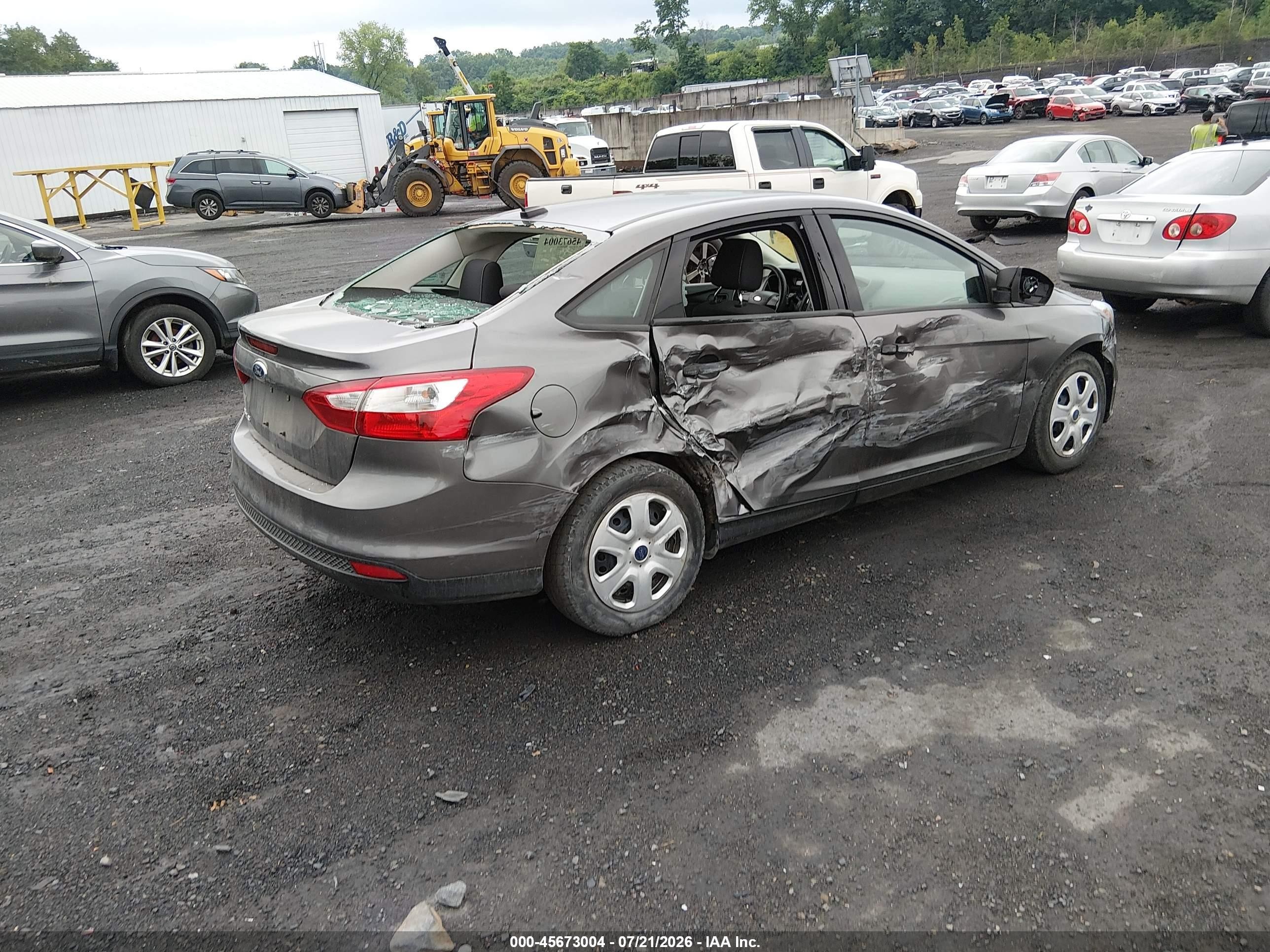 2013 Ford Focus S Gray vin: 1FADP3E25DL288164