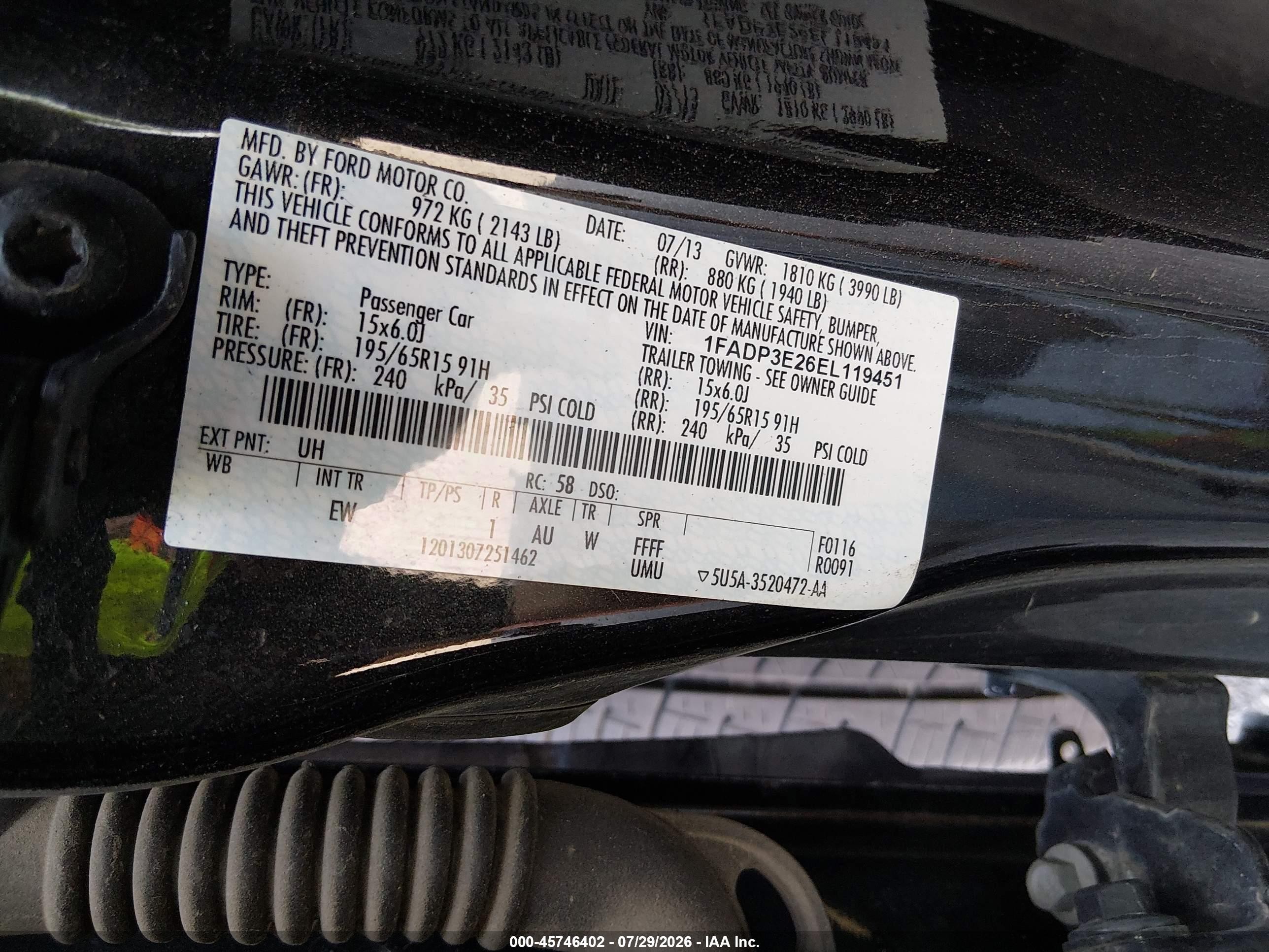 2014 Ford Focus S Black vin: 1FADP3E26EL119451