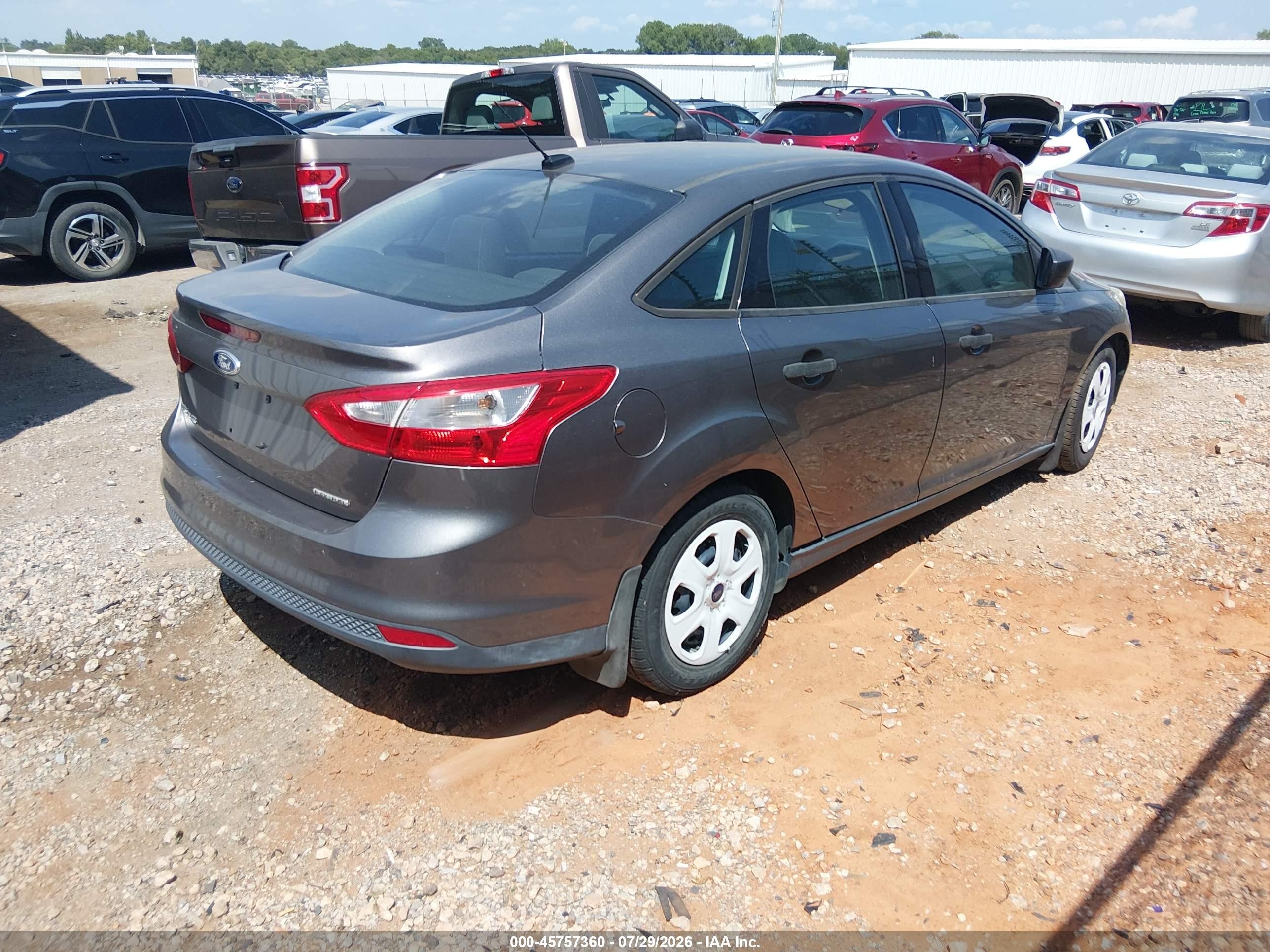 2014 Ford Focus S Gray vin: 1FADP3E26EL270273