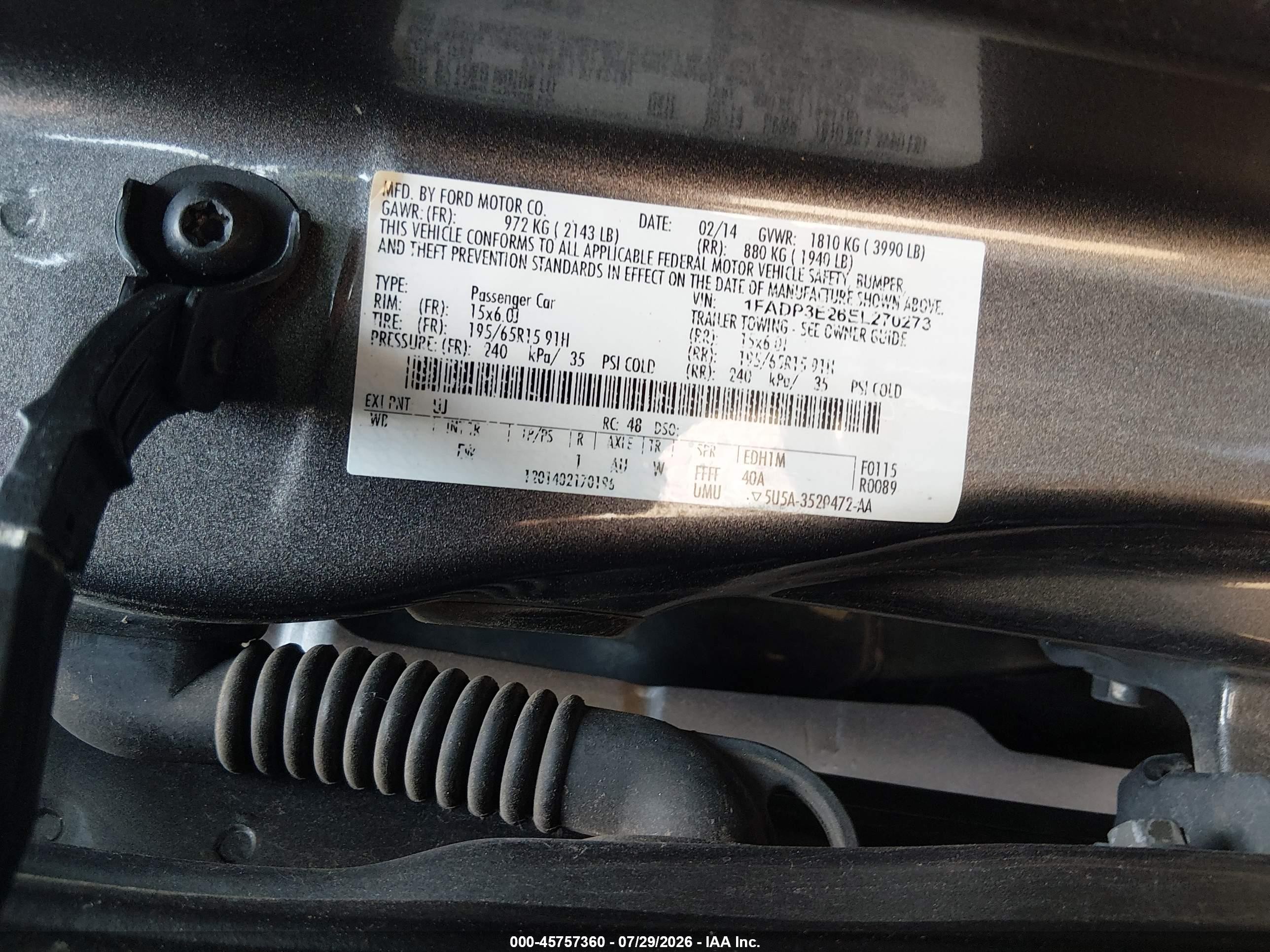 2014 Ford Focus S Gray vin: 1FADP3E26EL270273