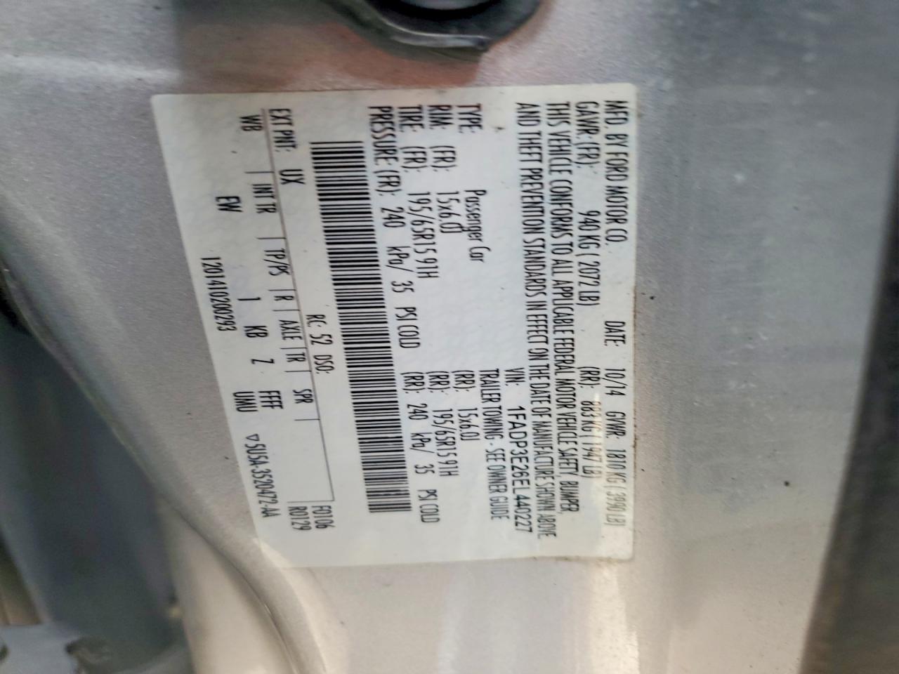 2014 Ford Focus S Silver vin: 1FADP3E26EL440227