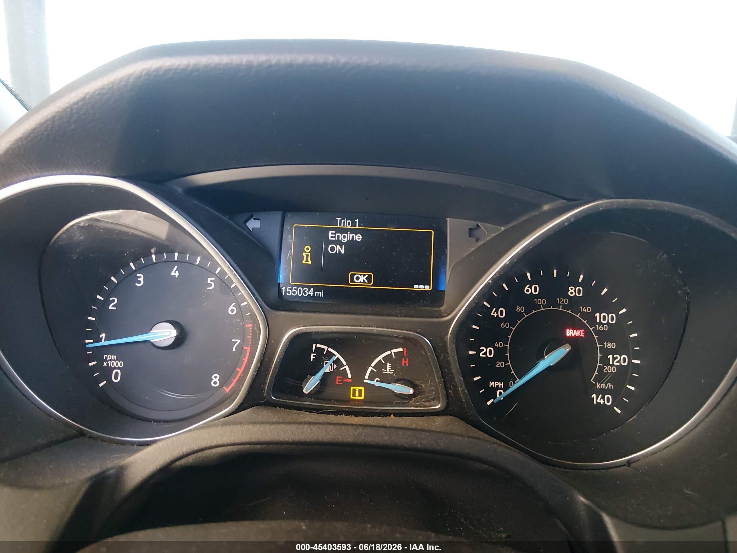 2015 Ford Focus S Gray vin: 1FADP3E26FL281730