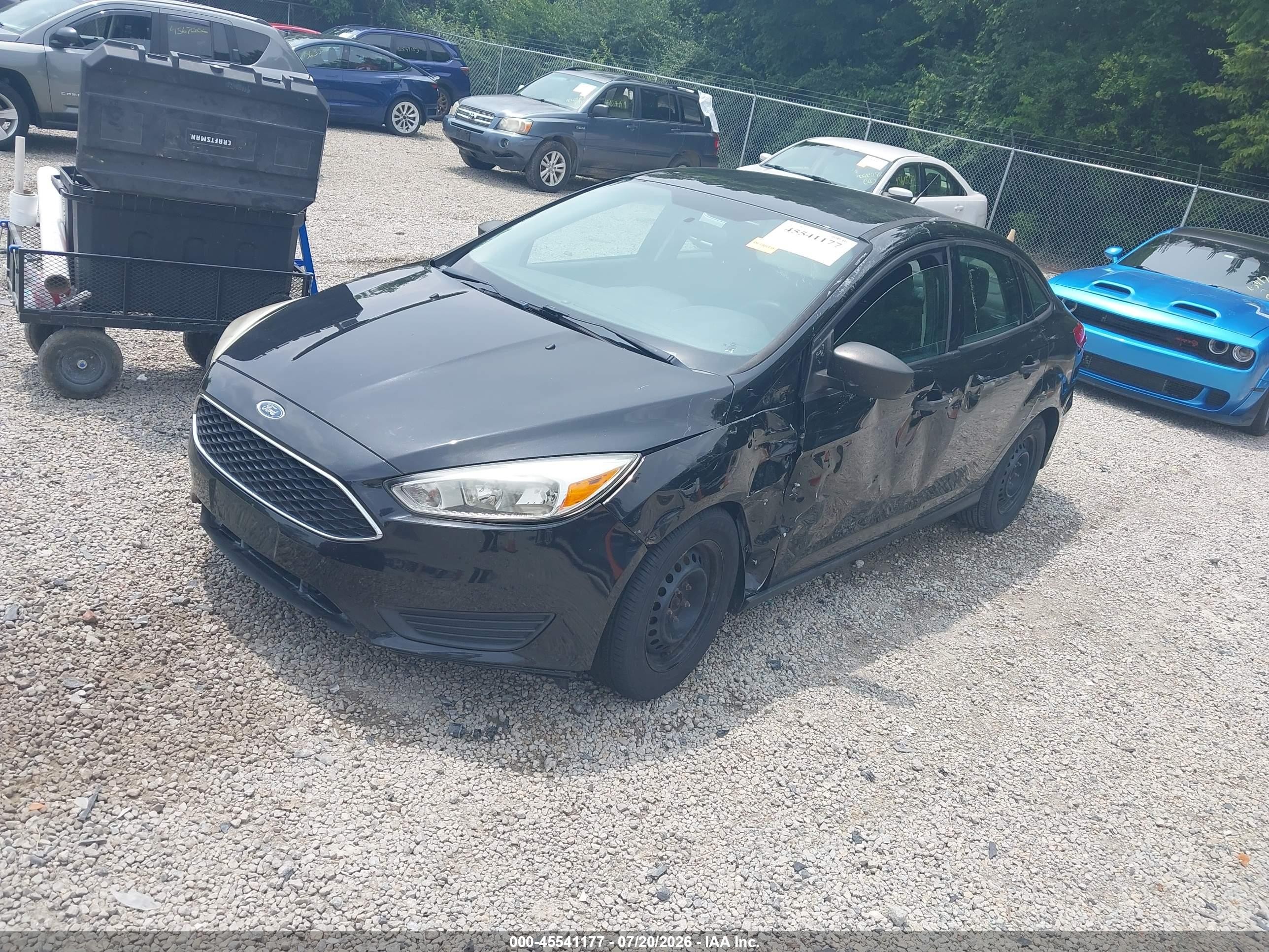 2015 Ford Focus S Black vin: 1FADP3E26FL373954