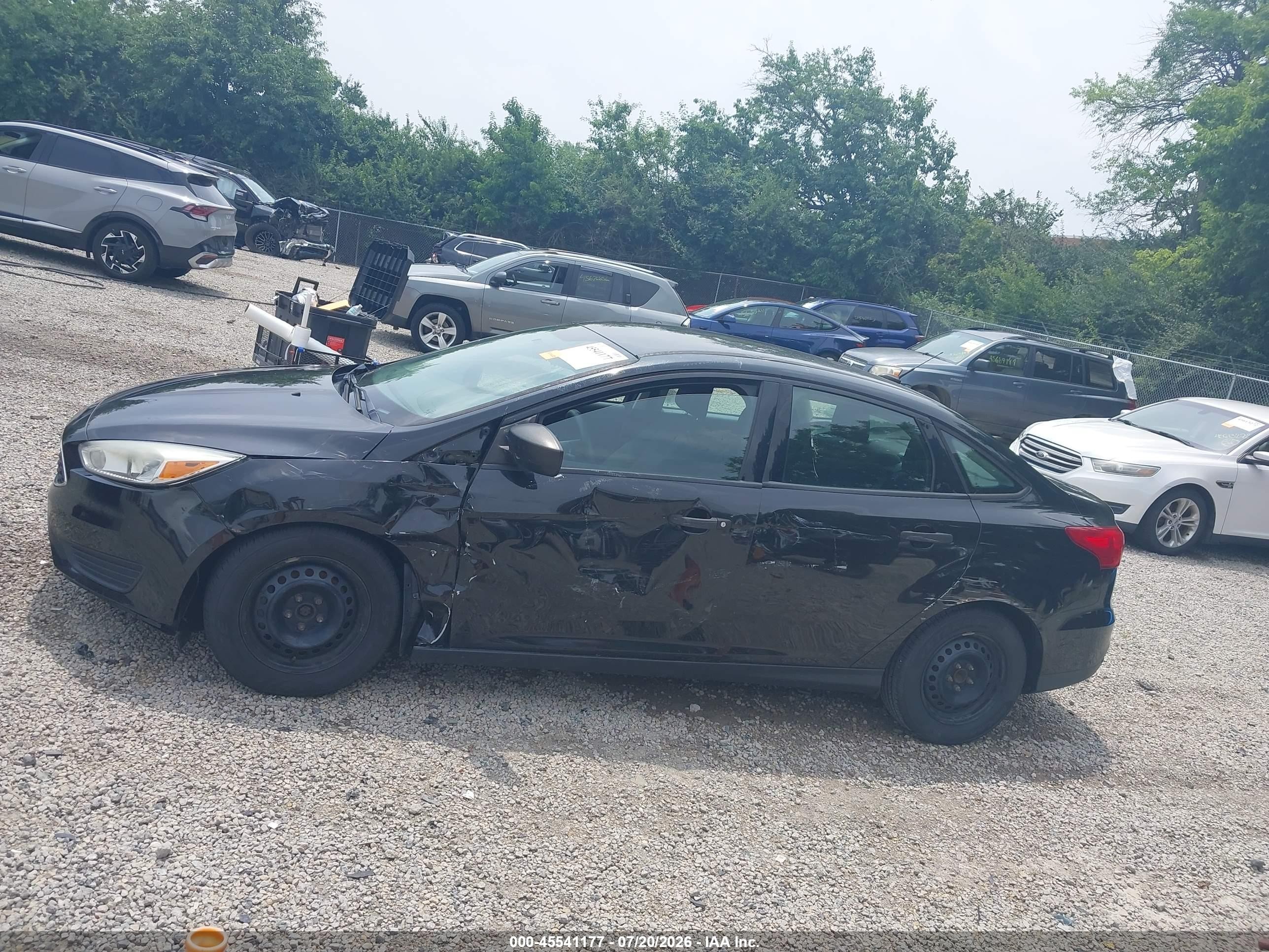 2015 Ford Focus S Black vin: 1FADP3E26FL373954