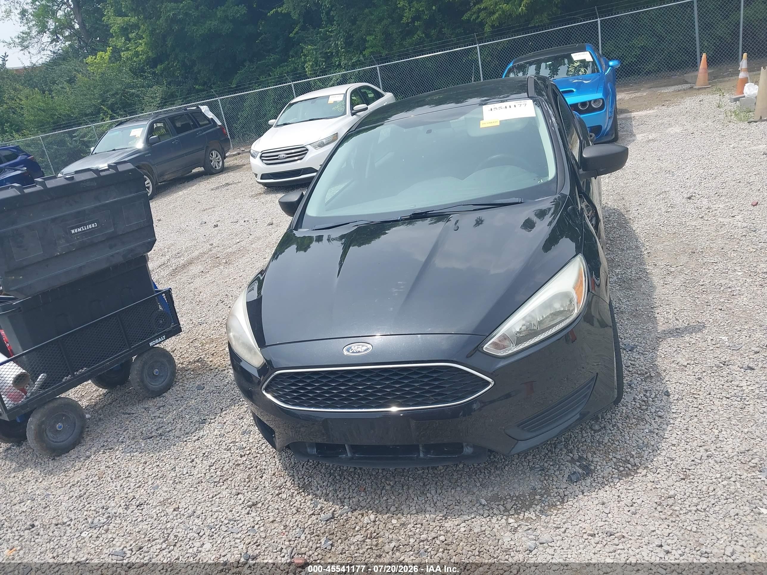 2015 Ford Focus S Black vin: 1FADP3E26FL373954