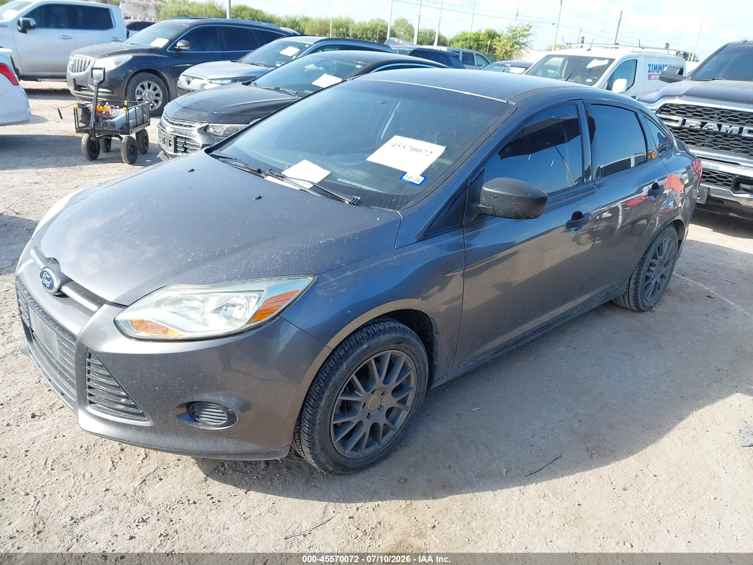 2014 Ford Focus S Gray vin: 1FADP3E27EL254051