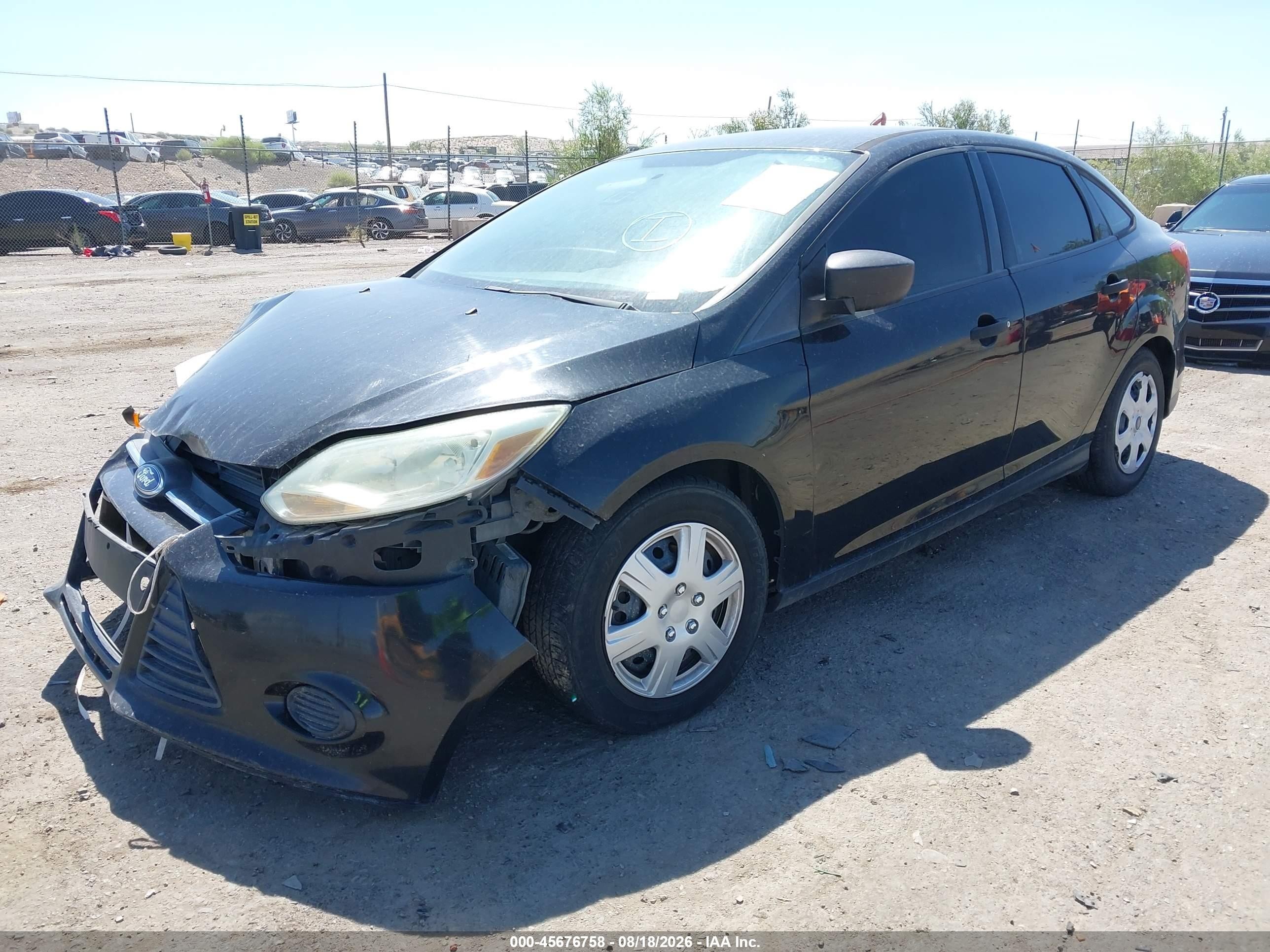 2014 Ford Focus S Black vin: 1FADP3E27EL372438
