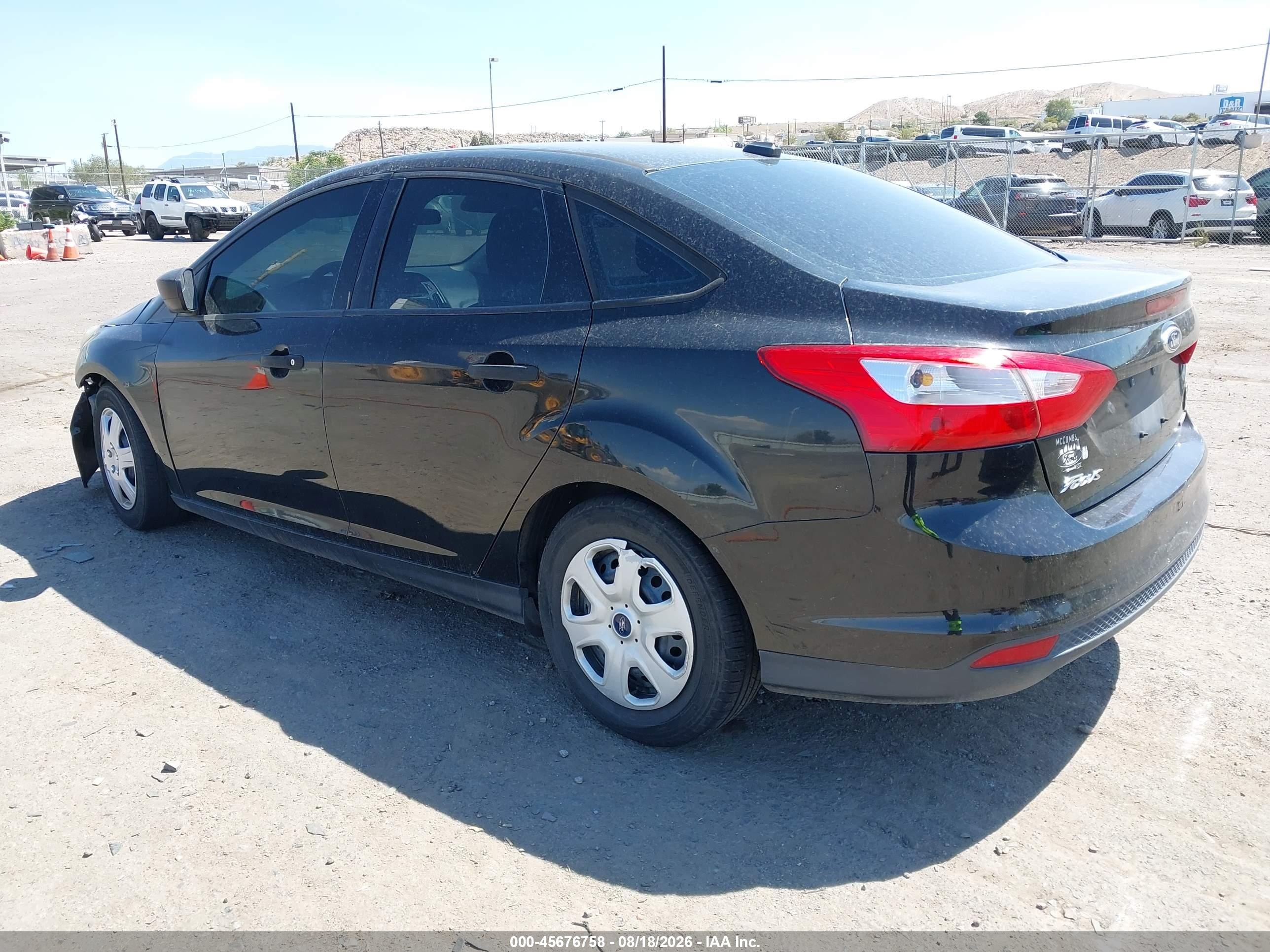 2014 Ford Focus S Black vin: 1FADP3E27EL372438