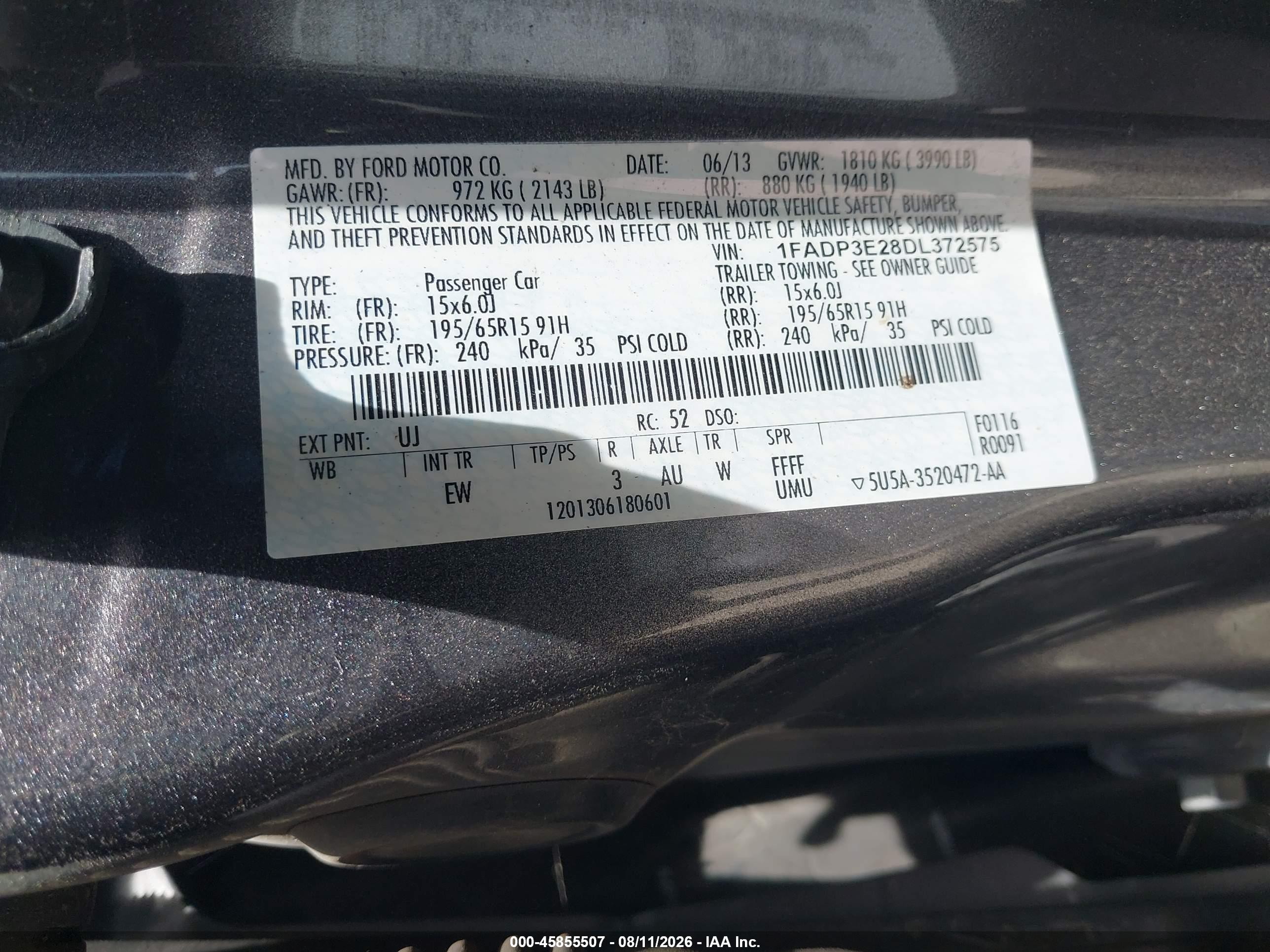 2013 Ford Focus S Gray vin: 1FADP3E28DL372575