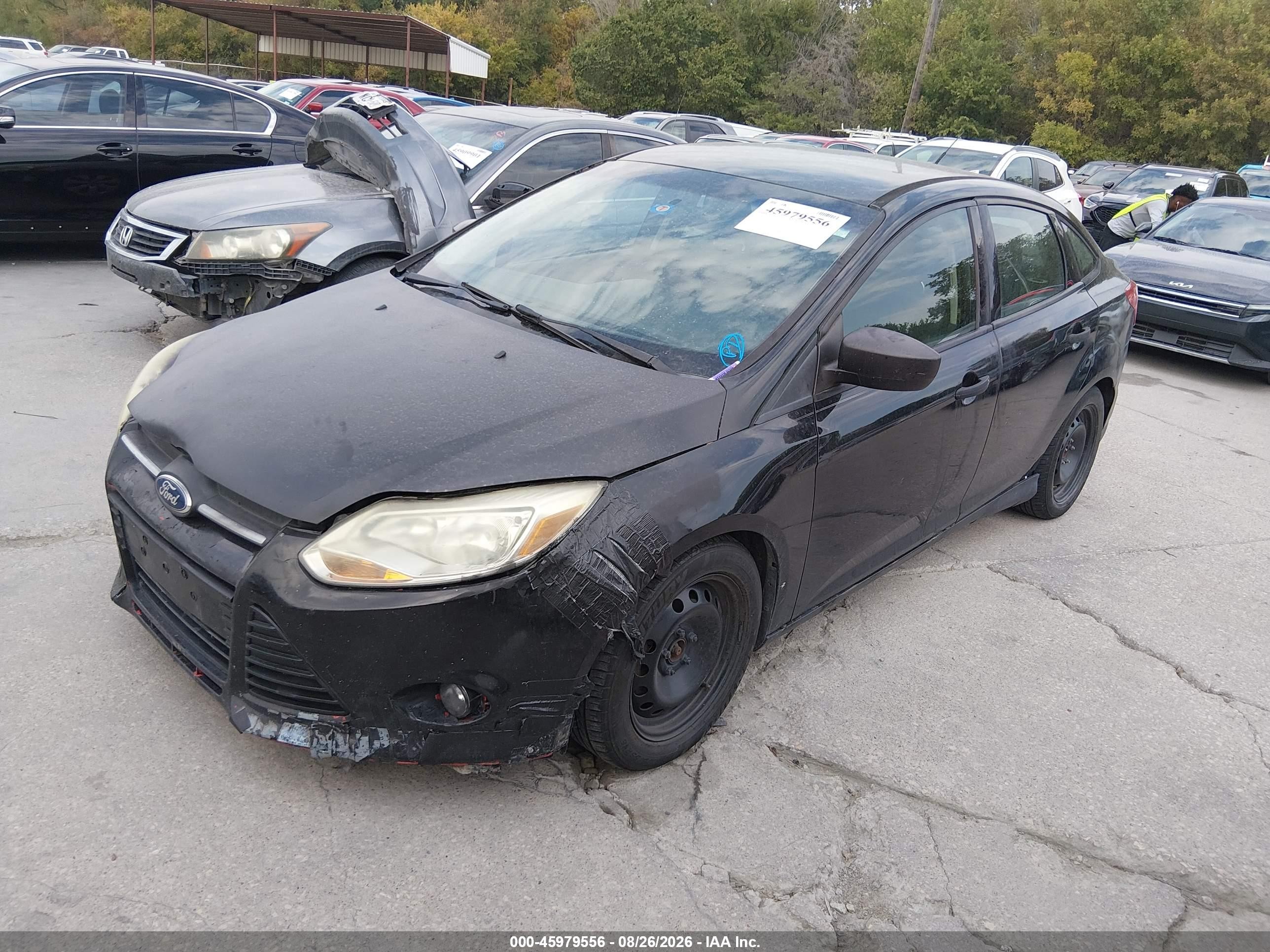 2013 Ford Focus S Black vin: 1FADP3E28DL372978