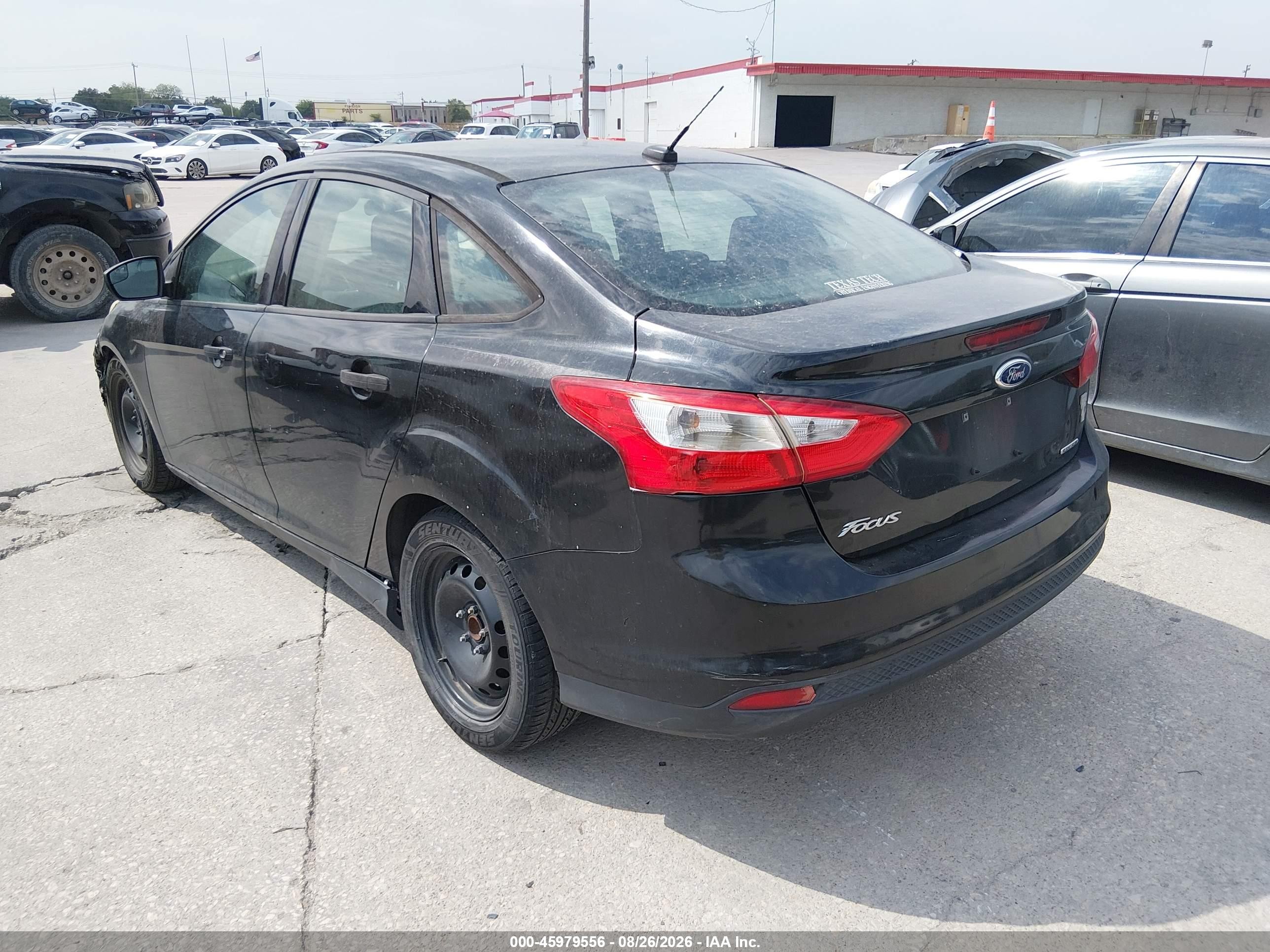 2013 Ford Focus S Black vin: 1FADP3E28DL372978
