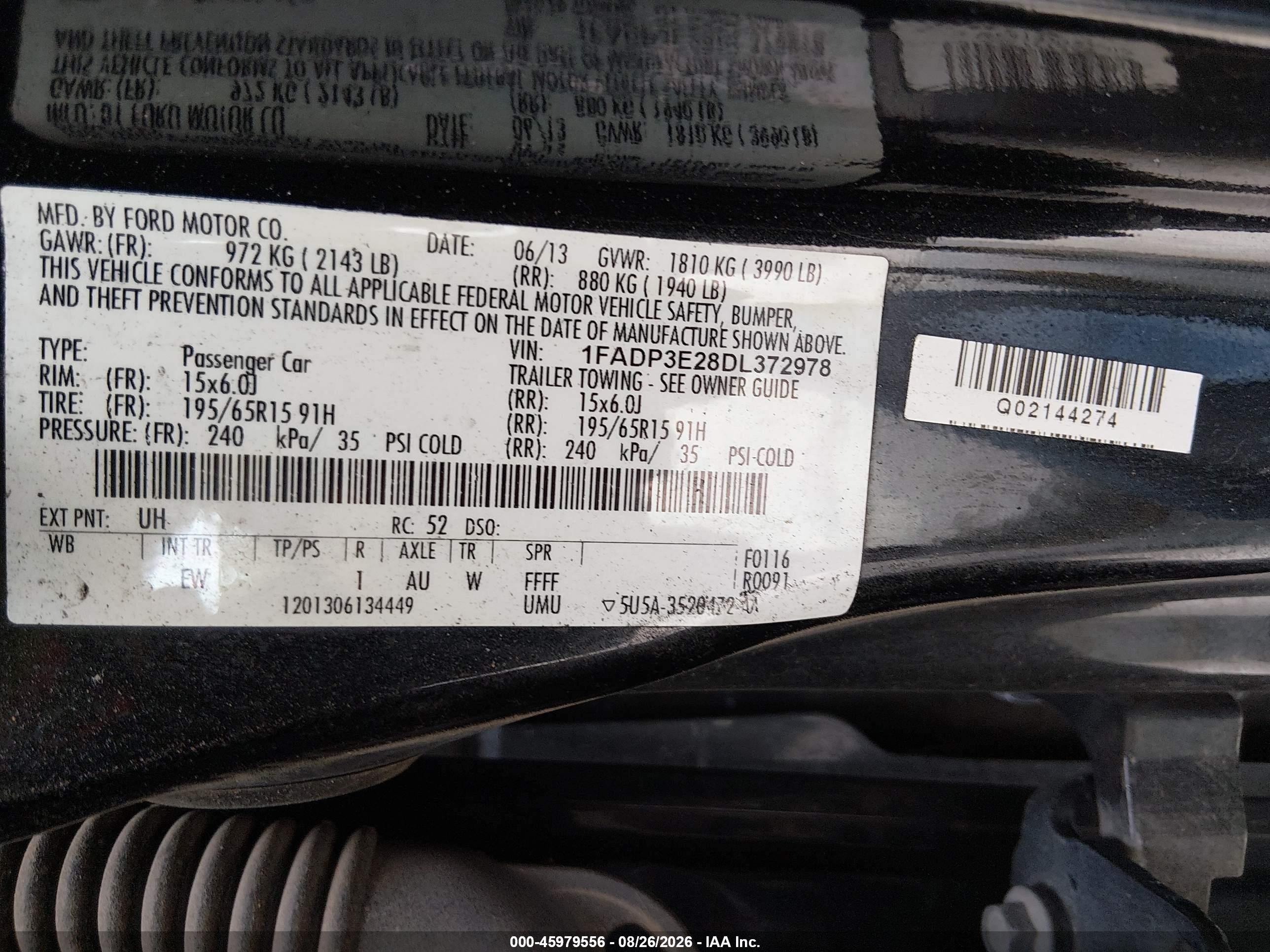 2013 Ford Focus S Black vin: 1FADP3E28DL372978