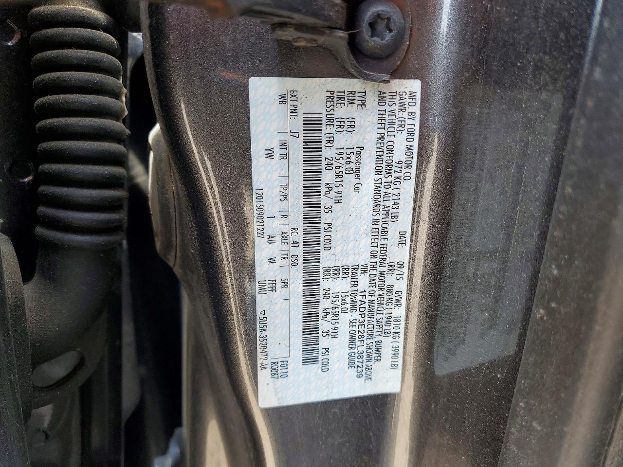 2015 Ford Focus S Gray vin: 1FADP3E28FL387239