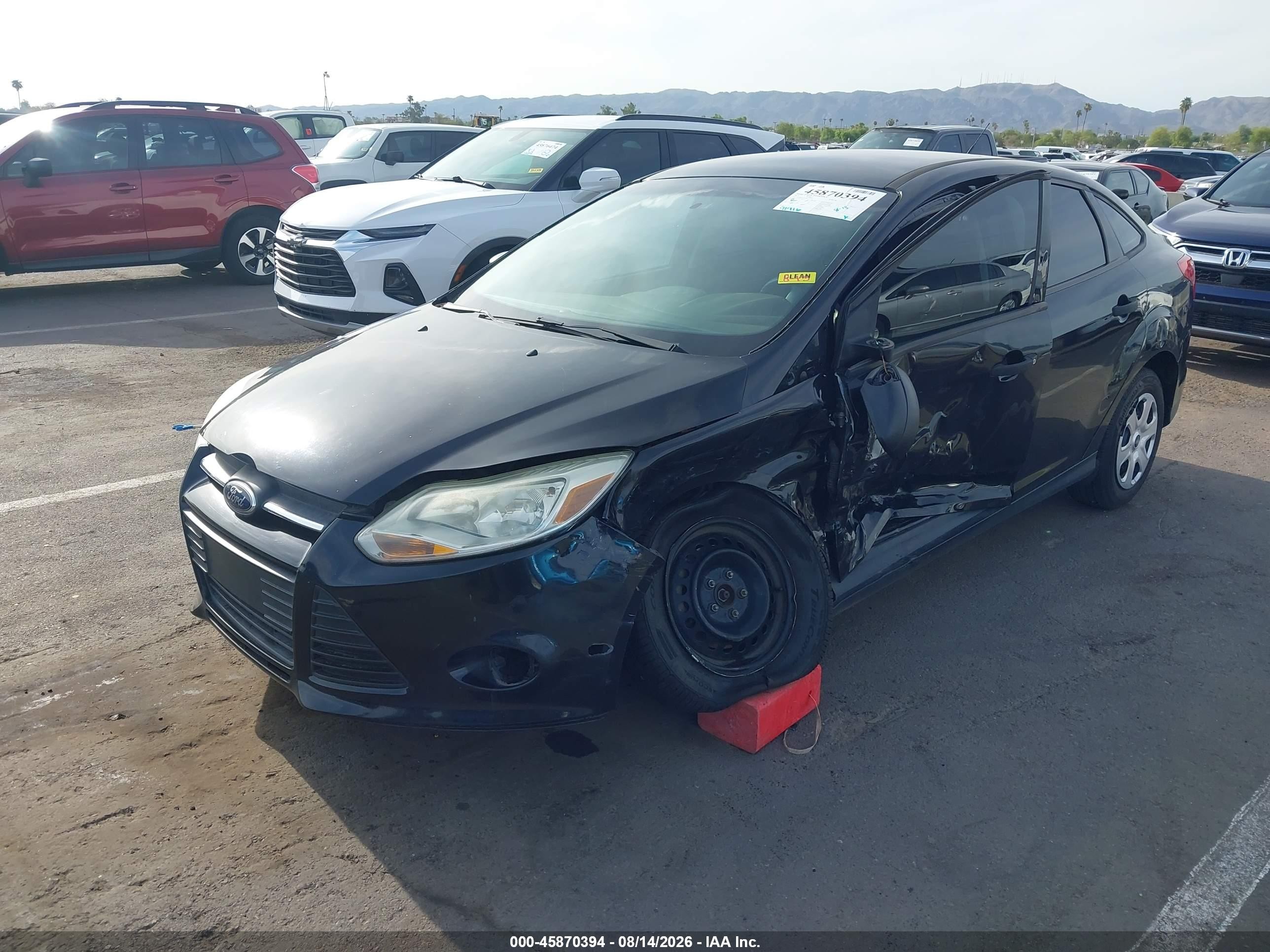 2013 Ford Focus S Black vin: 1FADP3E2XDL313771