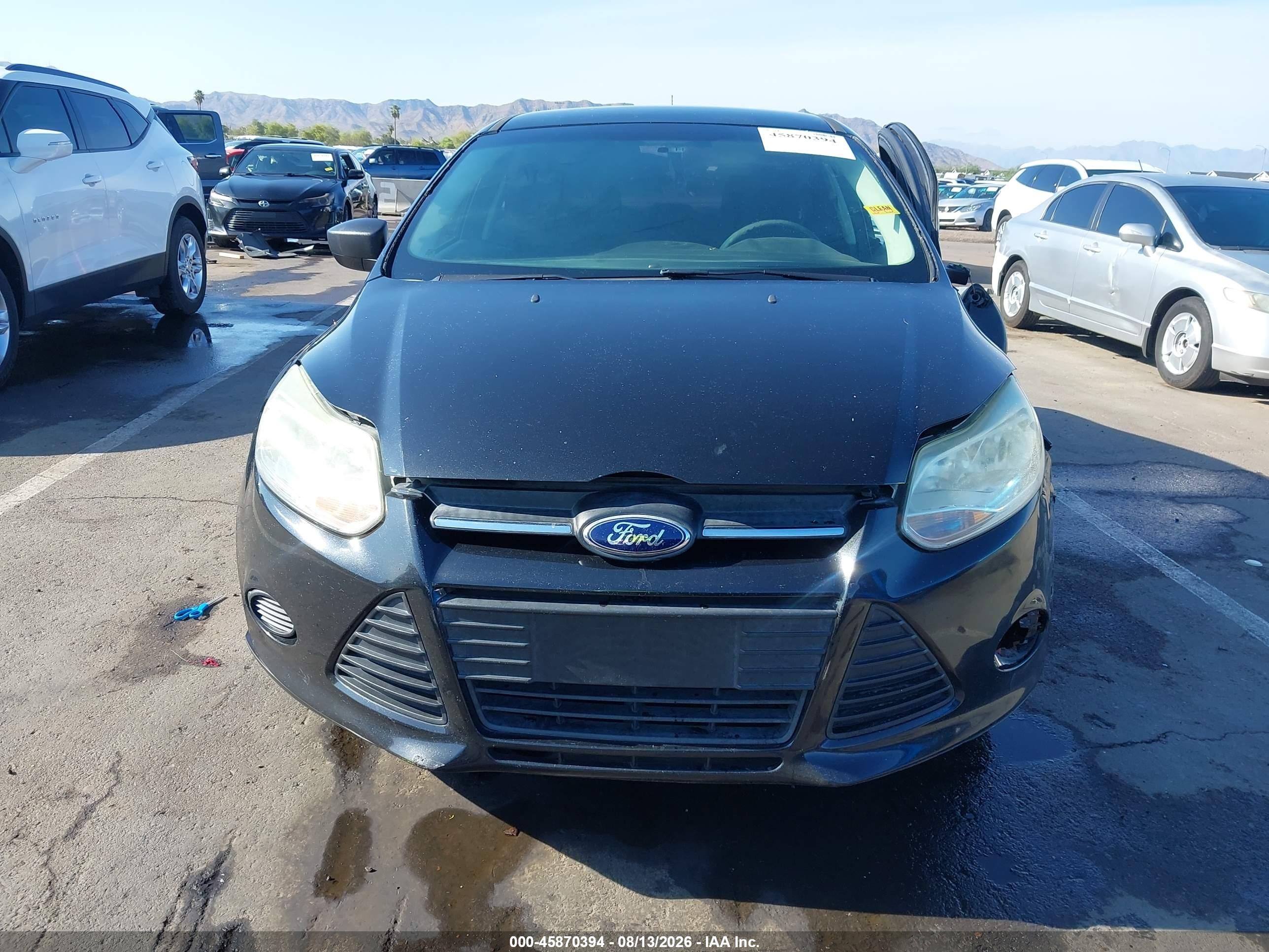 2013 Ford Focus S Black vin: 1FADP3E2XDL313771