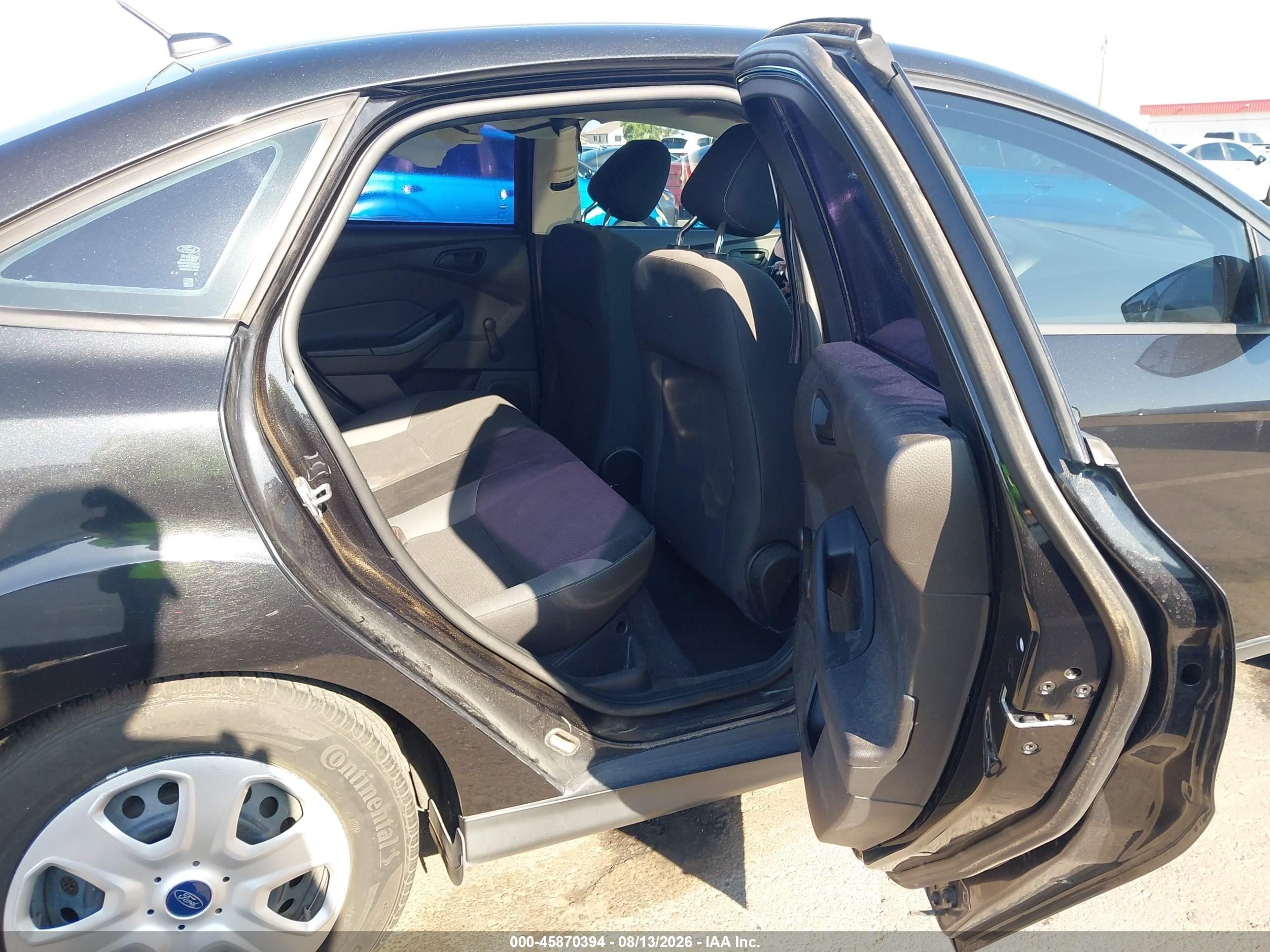 2013 Ford Focus S Black vin: 1FADP3E2XDL313771