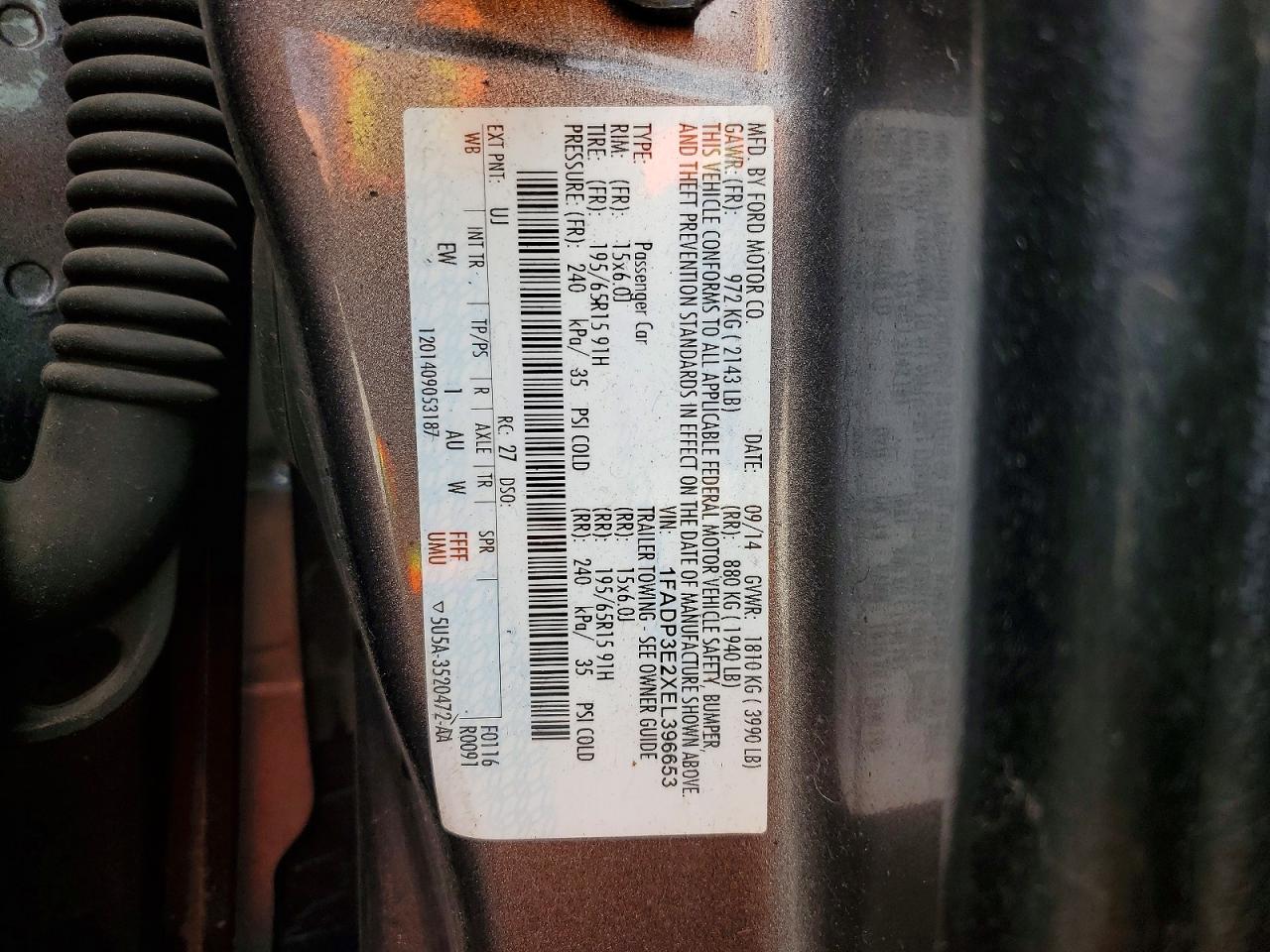 2014 Ford Focus S Gray vin: 1FADP3E2XEL396653