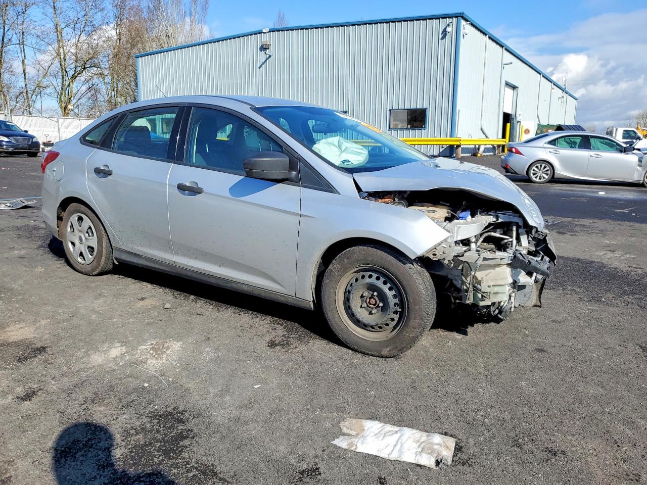 2014 Ford Focus S Silver vin: 1FADP3E2XEL413323