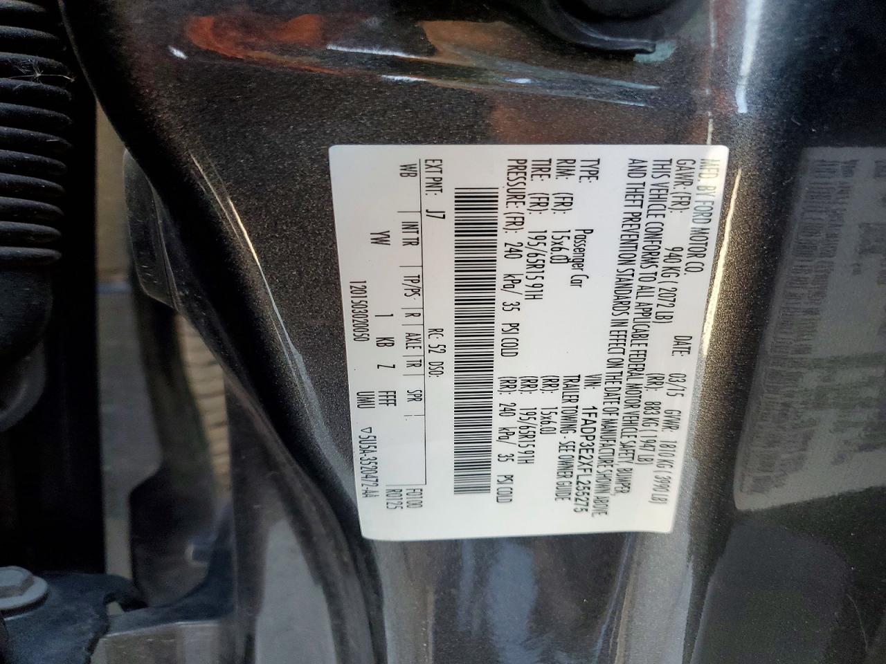 2015 Ford Focus S Gray vin: 1FADP3E2XFL255275