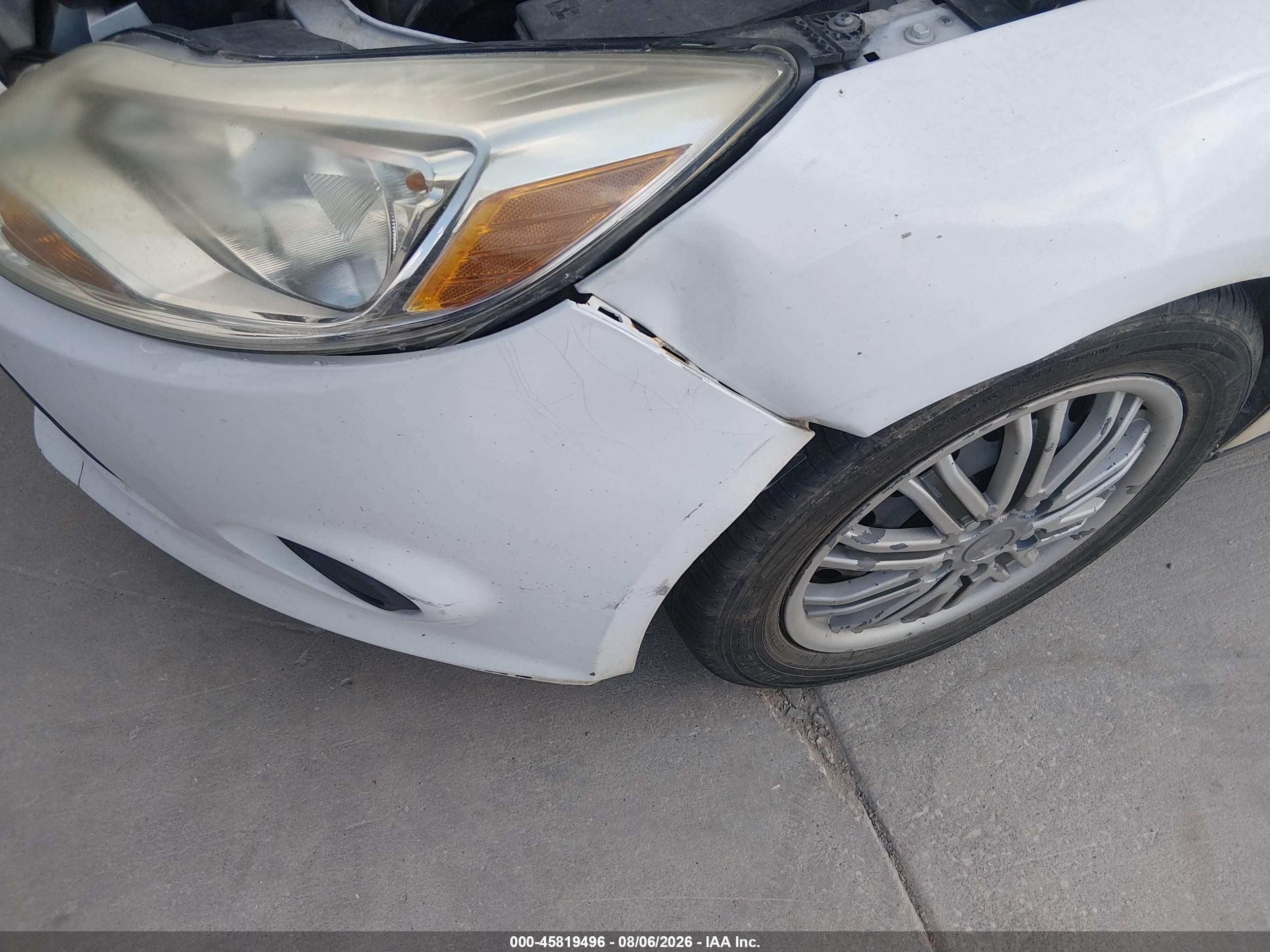 2013 Ford Focus Se White vin: 1FADP3F20DL115599