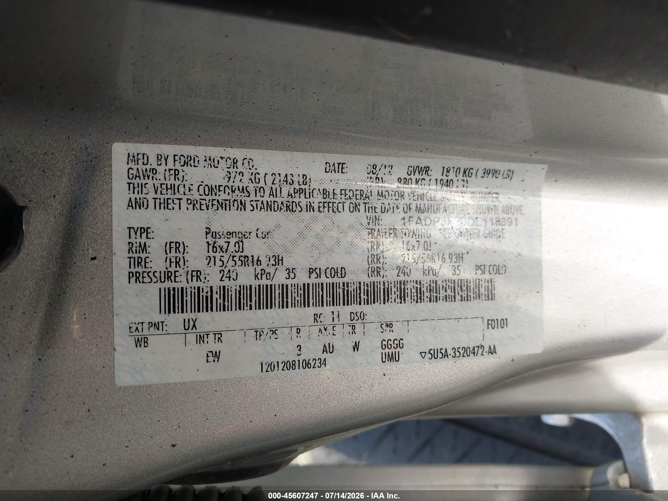 2013 Ford Focus Se Silver vin: 1FADP3F20DL118891
