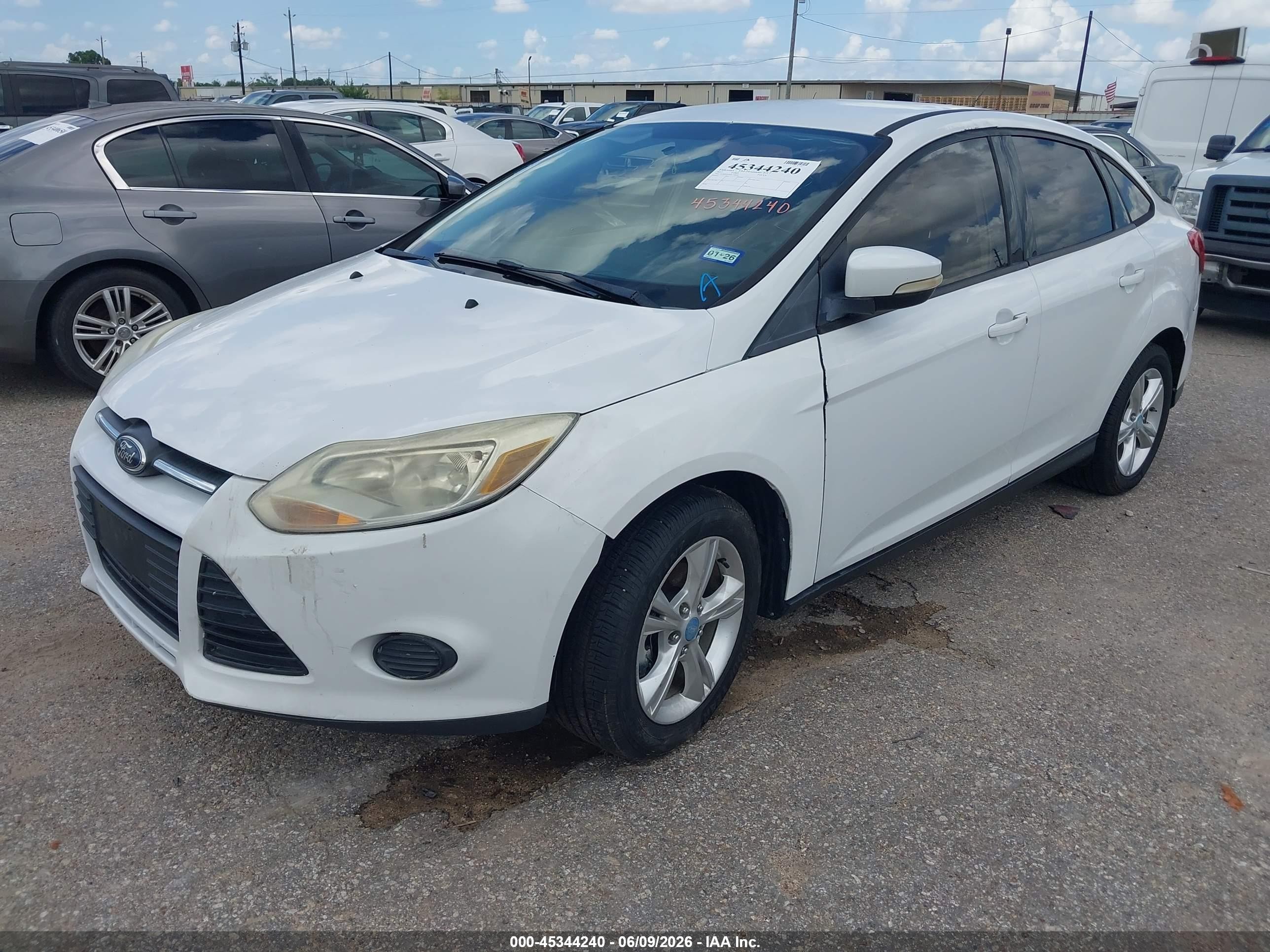 2013 Ford Focus Se White vin: 1FADP3F20DL158095