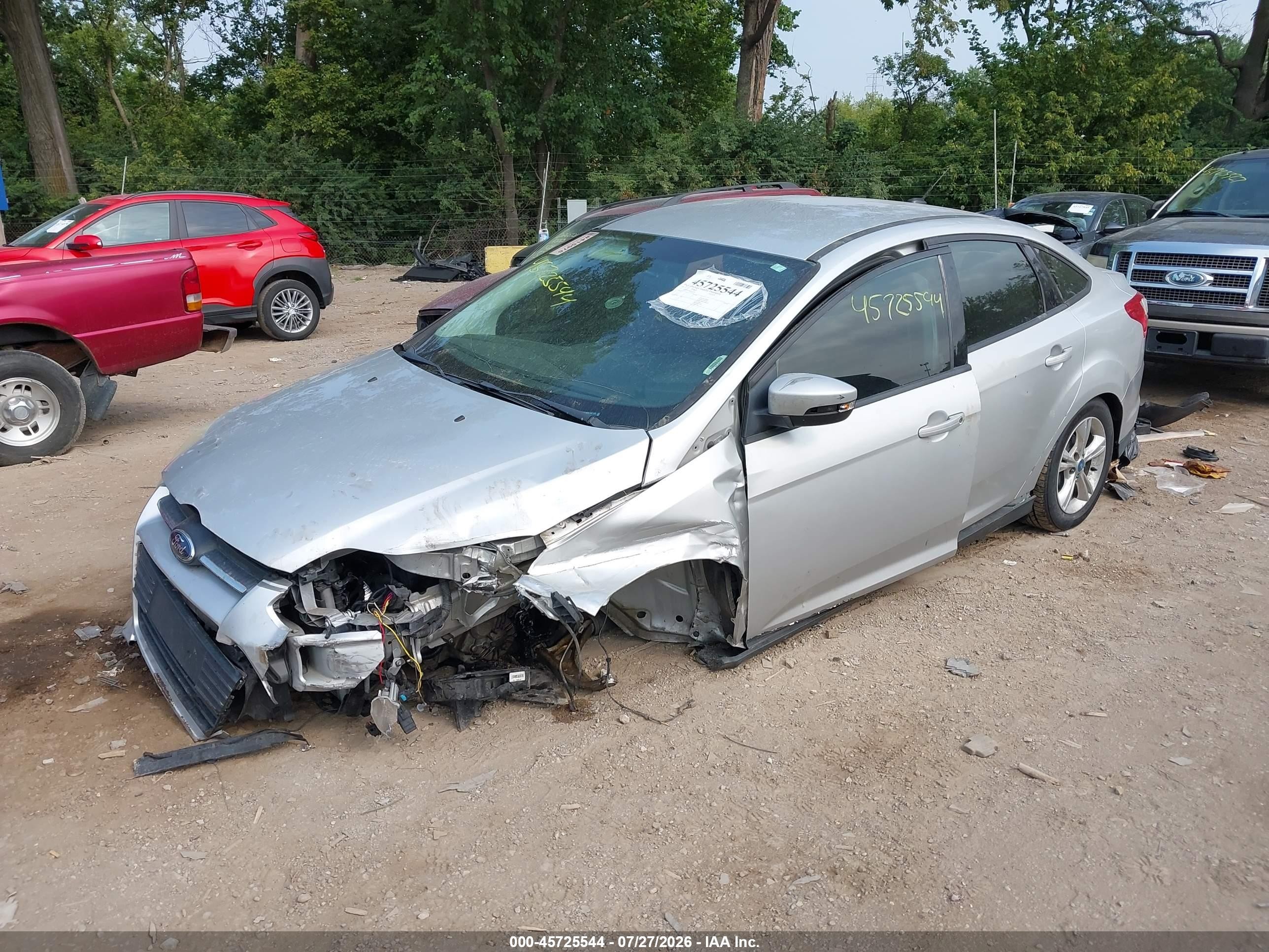 2013 Ford Focus Se Silver vin: 1FADP3F20DL167735