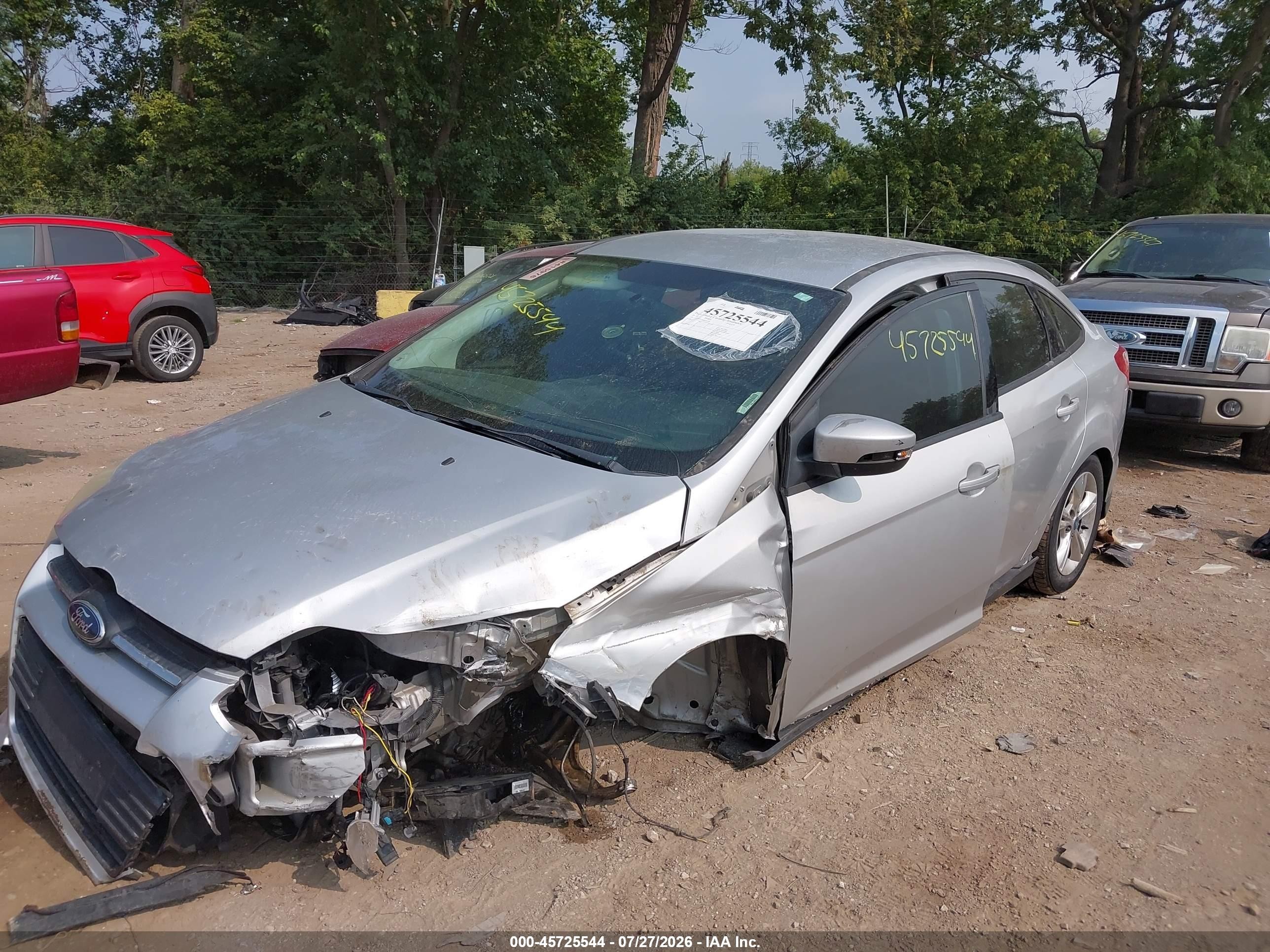 2013 Ford Focus Se Silver vin: 1FADP3F20DL167735